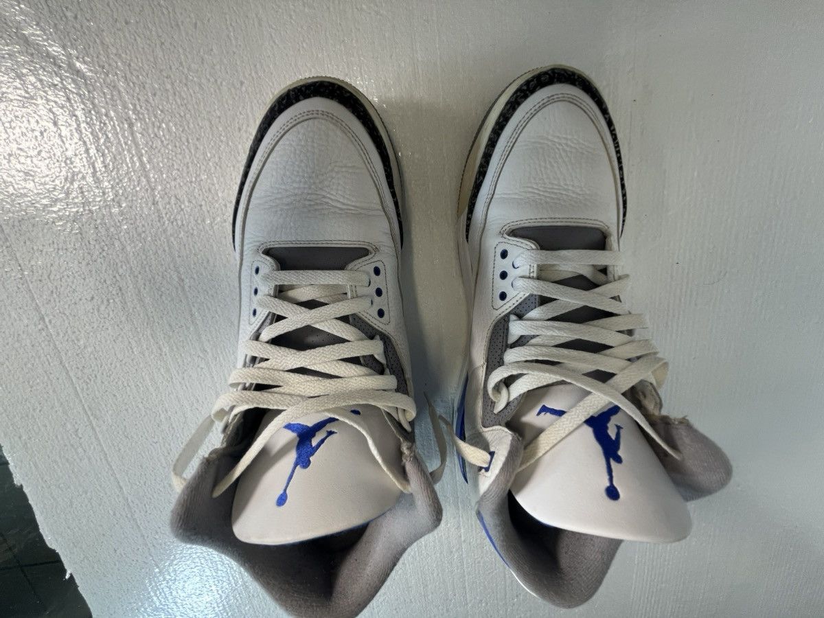 Jordan Brand Sz 14 Air Jordan 3 Racer Blue White Size US 14 / EU 47 - 7 Thumbnail