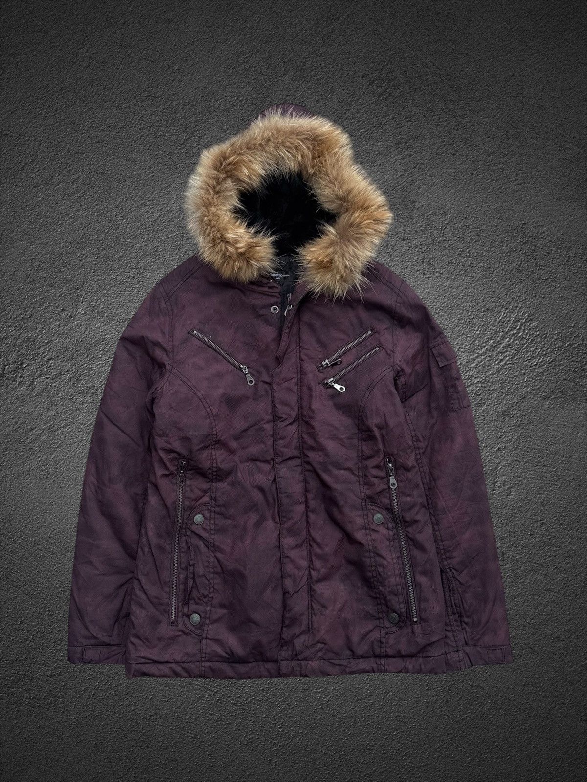 Le Grande Bleu (L.G.B.) Fur Puffer Jacket Japanese Intheattic ifsix Lgb Goa Styled Size US M / EU 48-50 / 2 - 1 Thumbnail