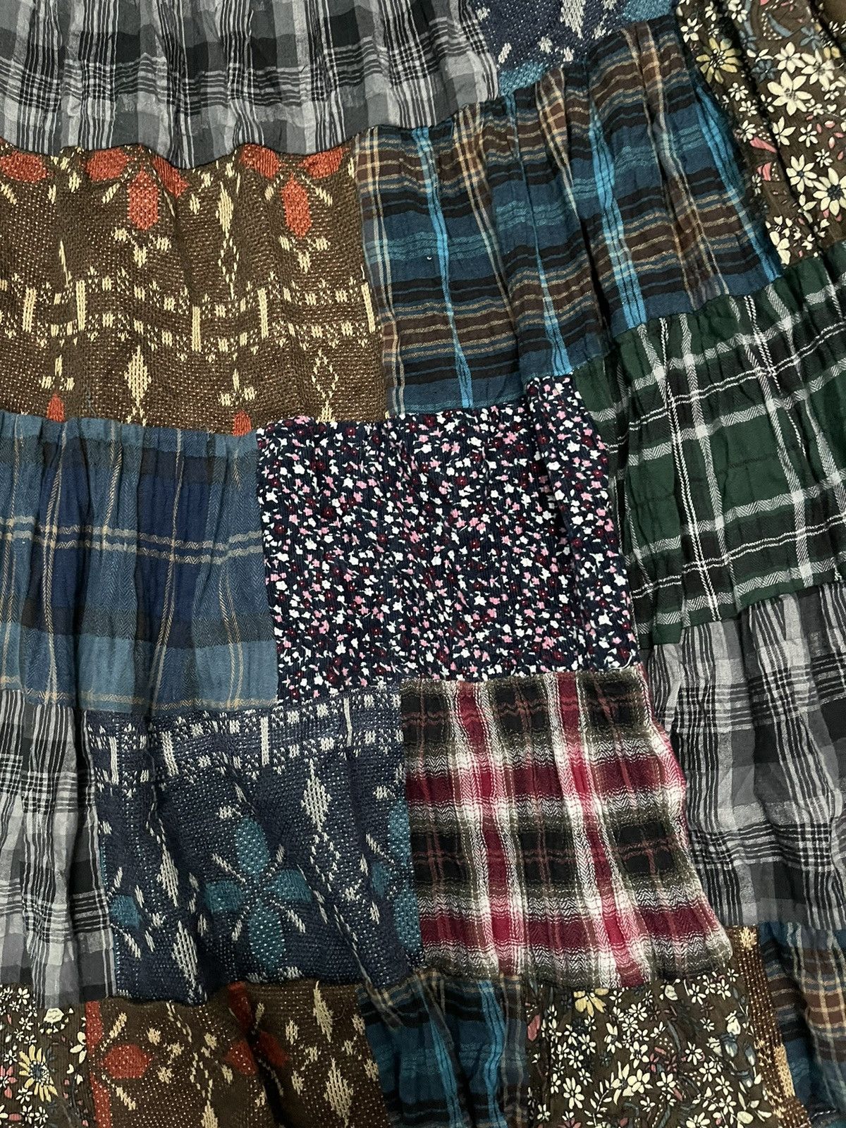 Japanese Brand Agile Patchwork Needles style Skirt Size 32" / US 10 / IT 46 - 8 Thumbnail