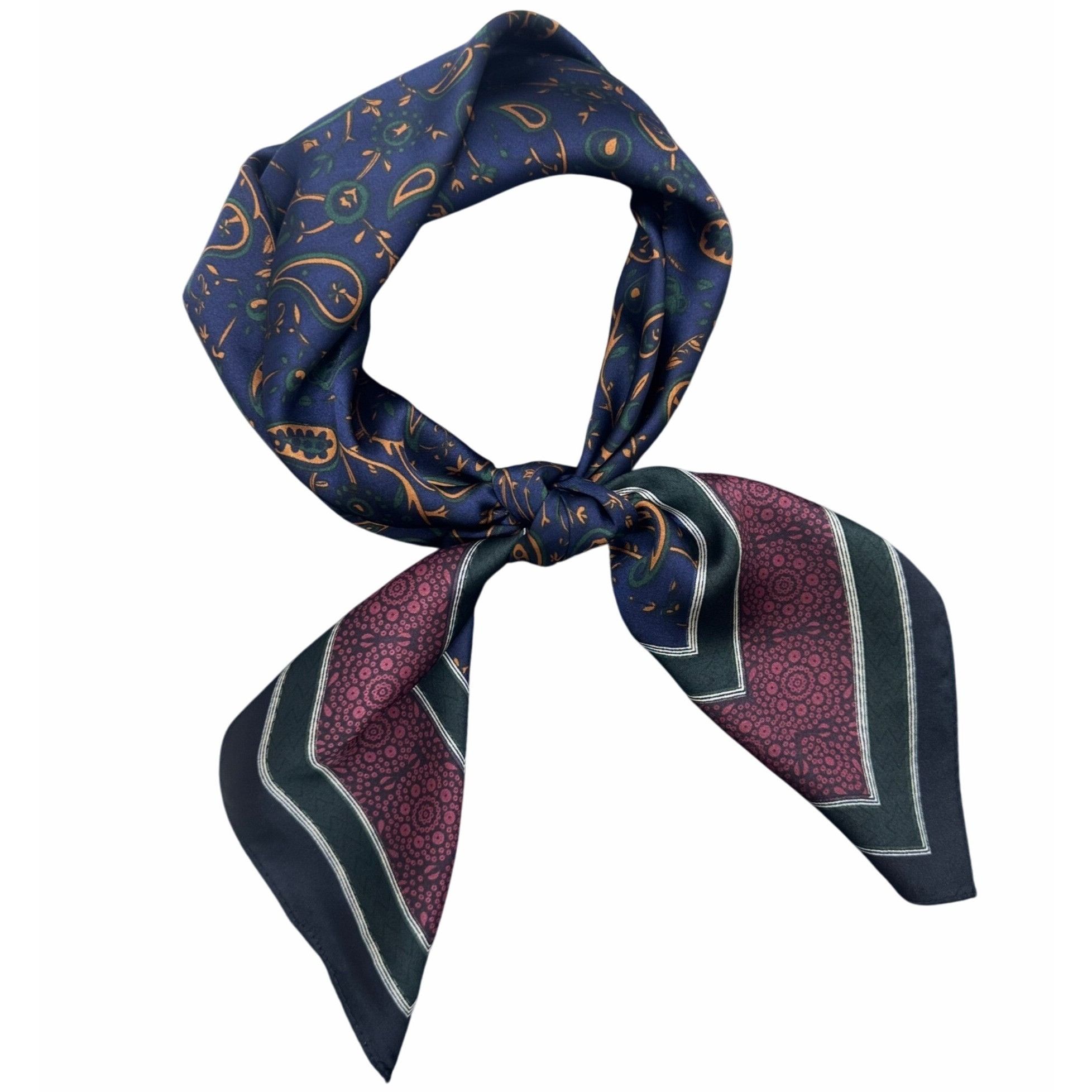 Other New Indu Printing Style Elegant Women Scarf Bandana Dark Blu Size ONE SIZE - 2 Thumbnail