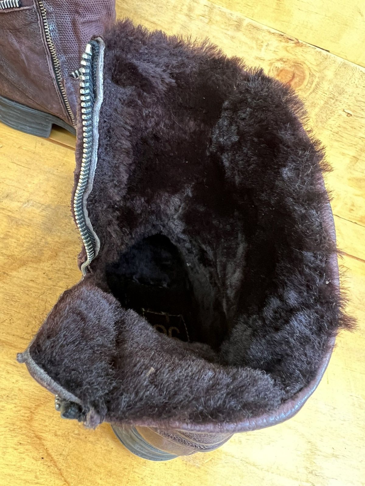 A.S.98 A.S.98 Ankle Leather boots Burgundy With Fur Inside Size US 7 / IT 37 - 11 Thumbnail