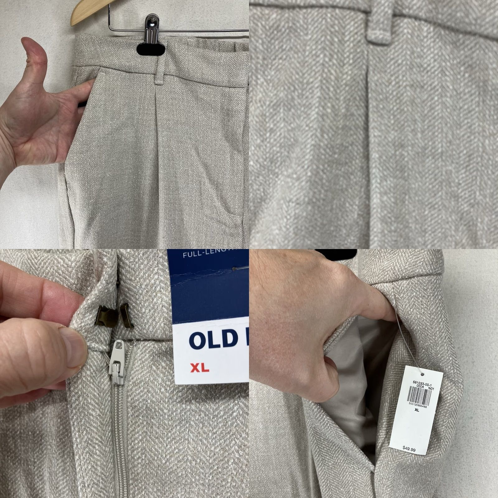 Old Navy Old Navy Pants Wide-Leg NWT XL Extra High Rise Beige 30.5 Inseam Pleated Pockets Relaxed A Line Casual Travel Women Size 40" / US 18 - 8 Thumbnail