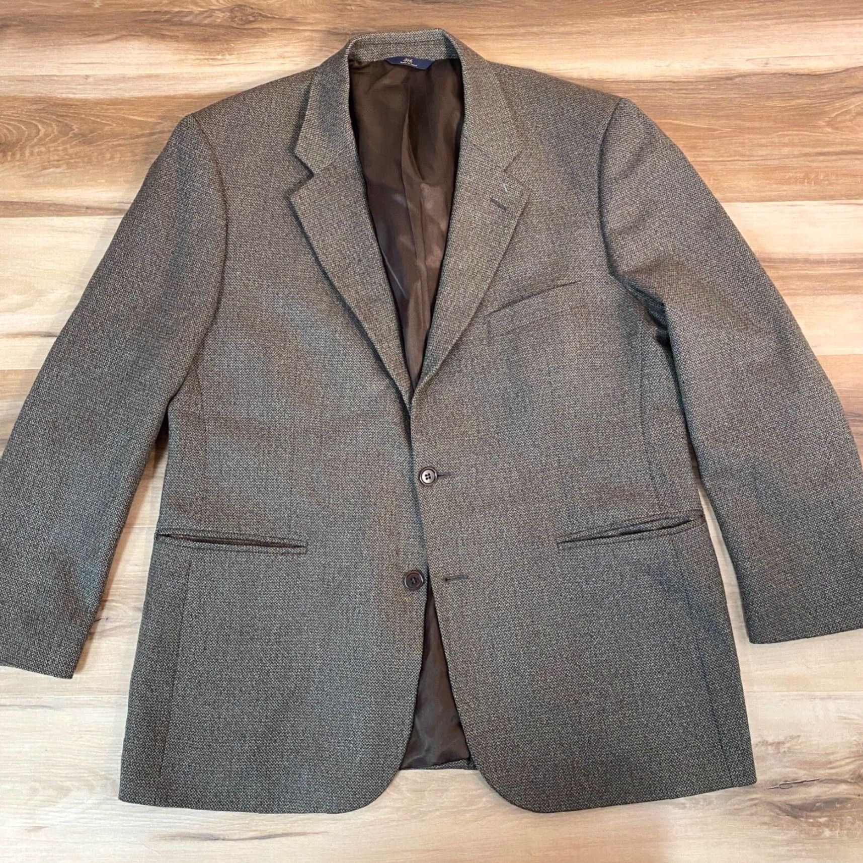 Brooks Brothers Brooks Brothers Blazer Mens 44R Green Wool 2-Button Single-Breasted Sport Jacket Shirt? Size 44R - 2 Thumbnail