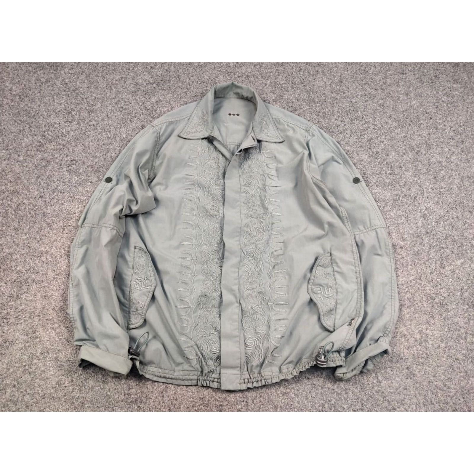Maharishi VINTAGE Maharishi Cotton Japan Embroidered Logo Bomber Jacket Mens M Ashen gray Embroidered Logo 90s Army Designer Bomber Jacket Size US M / EU 48-50 / 2 - 2 Thumbnail