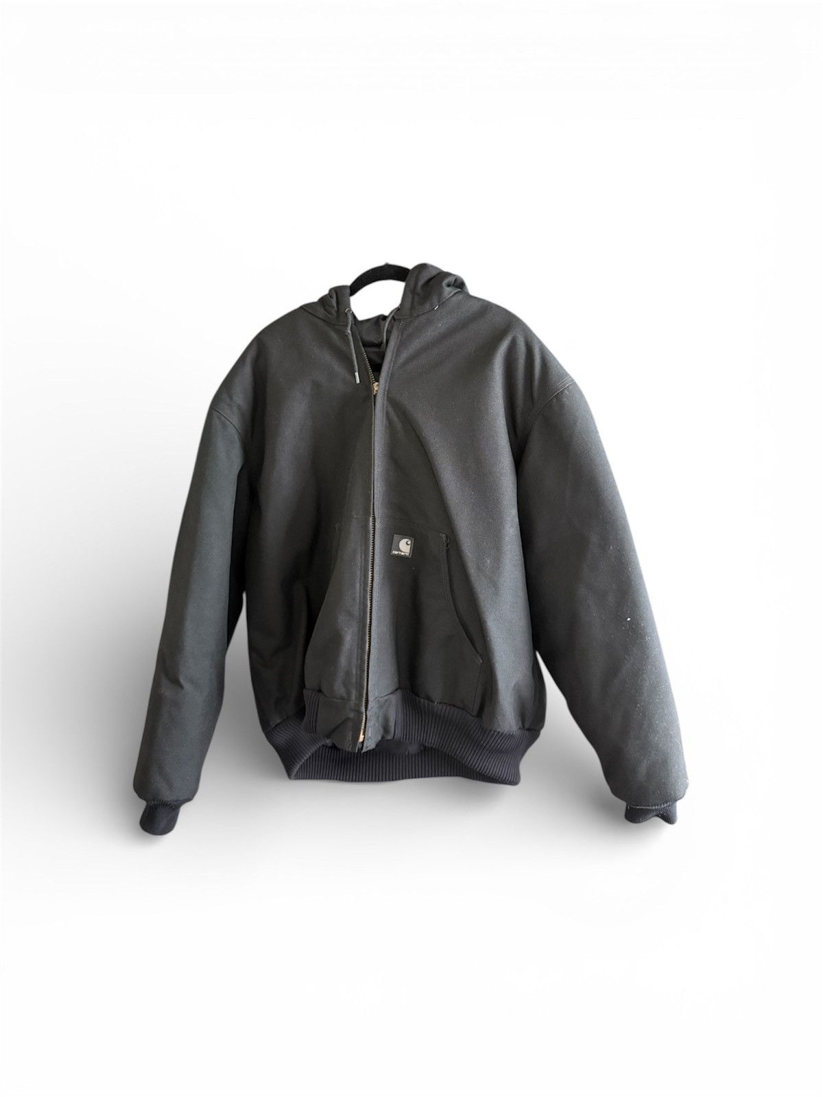 Carhartt Carhartt Black Duck Jacket Quilted Lined Hoodie Tonal Logo Size US XL / EU 56 / 4 - 1 Thumbnail