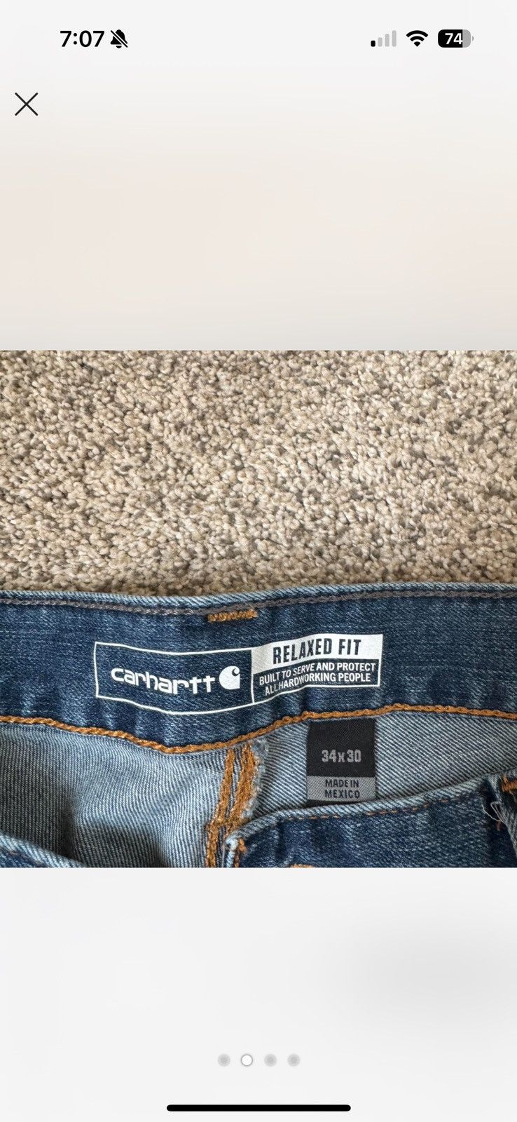 Carhartt Carhartt dark denim jeans 34x40 Size US 34 / EU 50 - 2 Thumbnail
