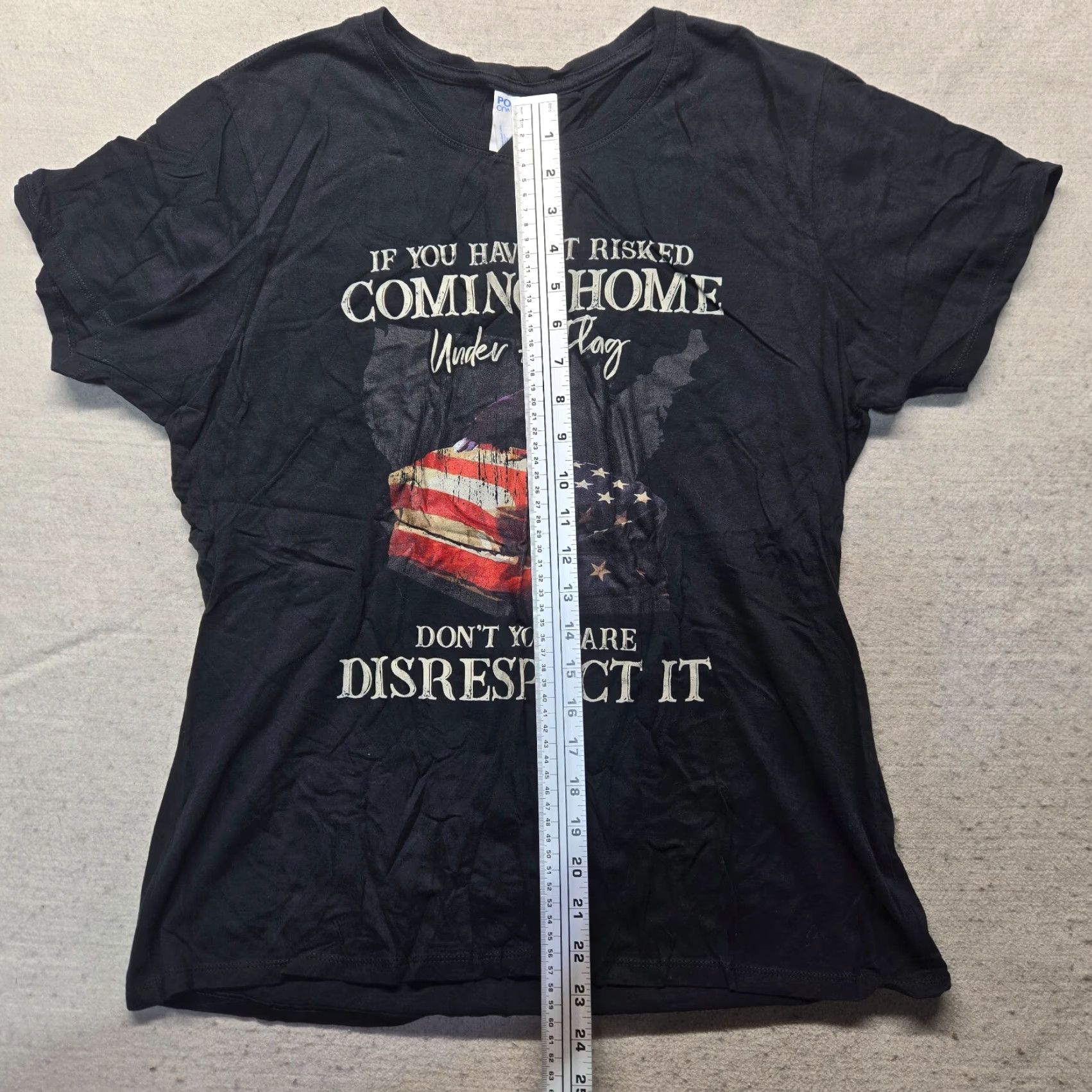 Vintage VINTAGE If You Haven't Risked Coming Home Under A Flag Gift T-Shirt Women XL Black Shirt Women XL Black 90s? Size XL / US 12-14 / IT 48-50 - 5 Thumbnail