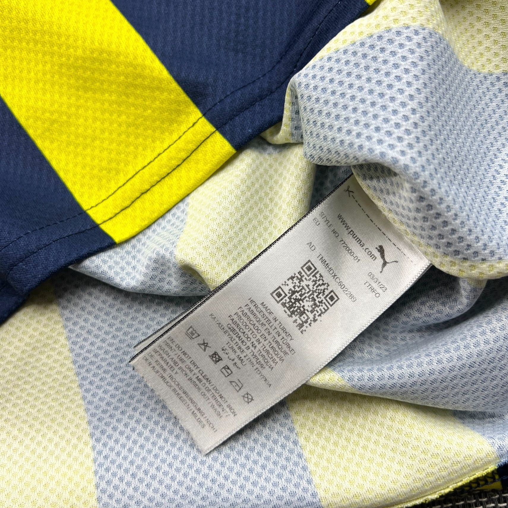 Puma PUMA Men Football Jersey Shirt Large L Multicolor Stripe Quick Dry Athletic 2023 2024 Home Feberbache Size US L / EU 52-54 / 3 - 7 Thumbnail
