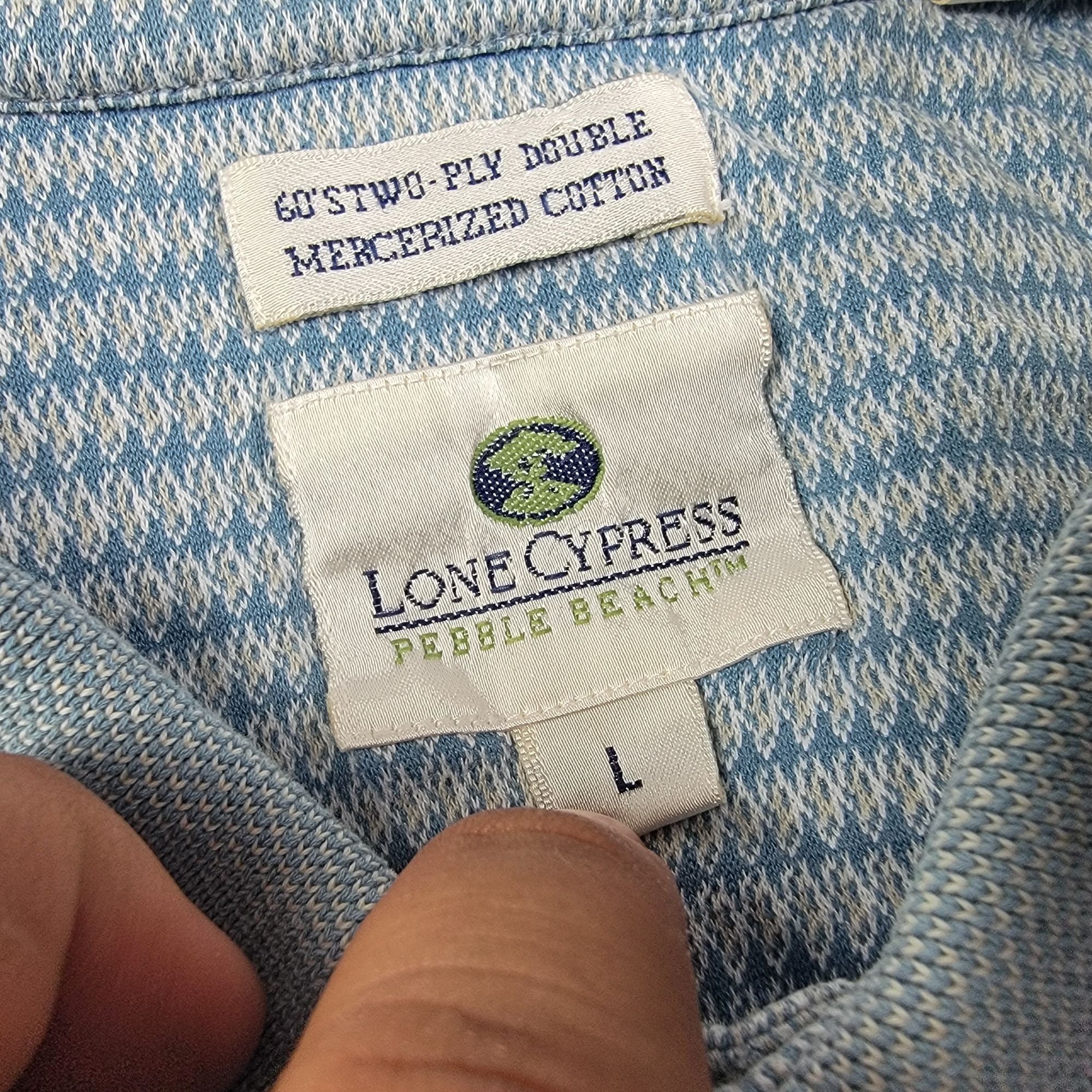 Lone Cypress By Pebble Beach Lone Cypress Pebble Beach Mens Large Blue Polo Shirt Houndst Size US L / EU 52-54 / 3 - 4 Thumbnail