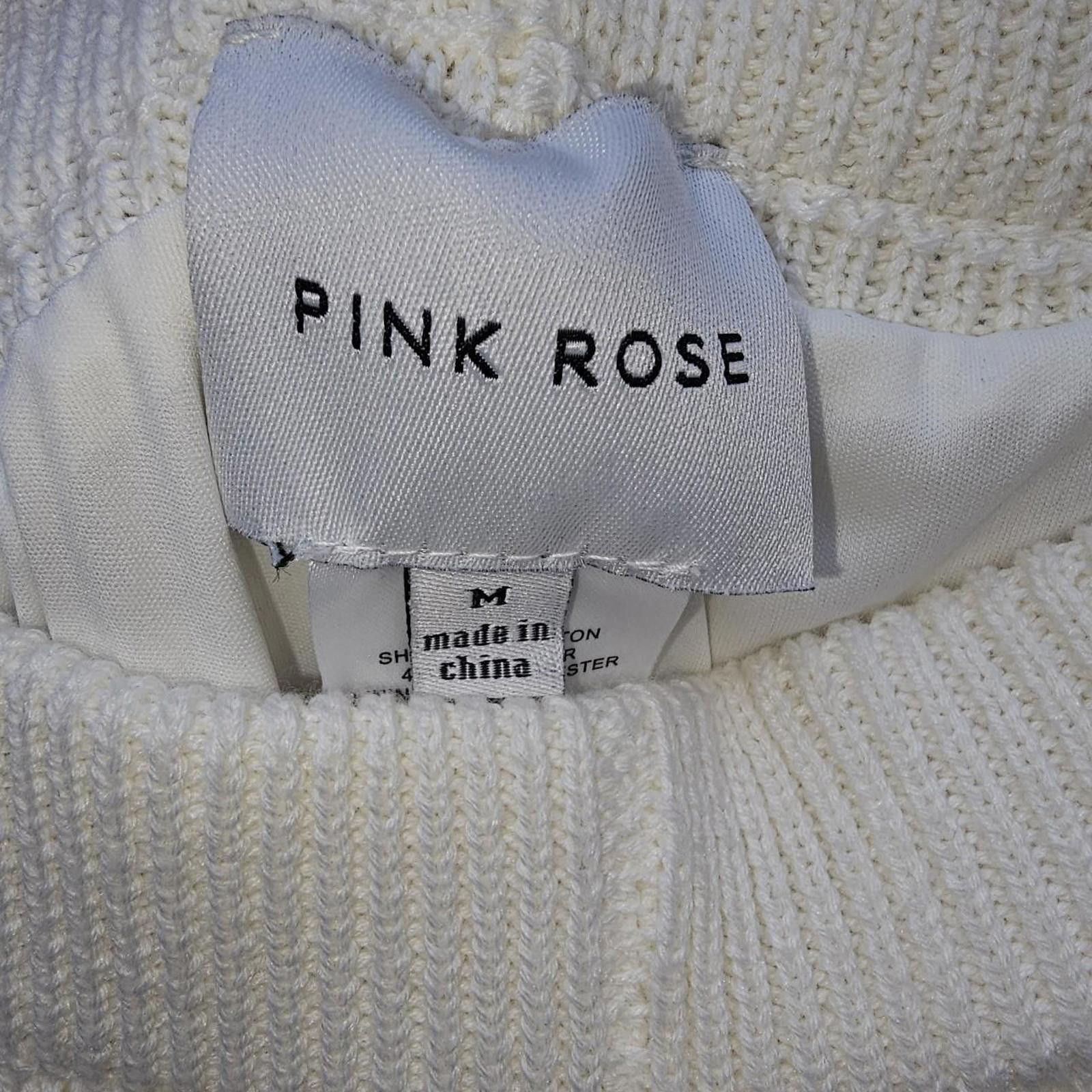 Designer Pink Rose Women's Cream Knitted Pants Size 32" / US 10 / IT 46 - 4 Thumbnail