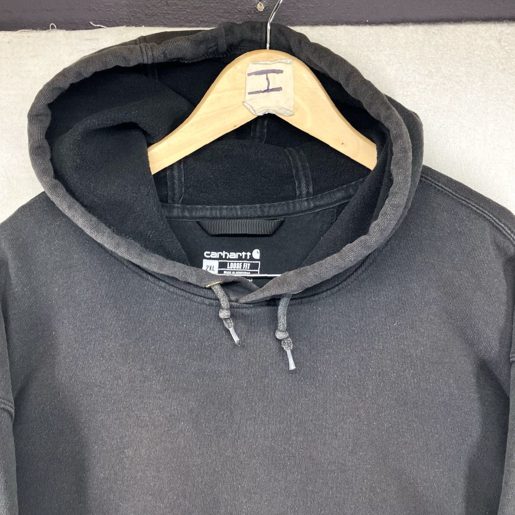 Carhartt Carhartt Hoodie Mens 2XL Loose Fit Pullover Hooded Pockets Black Regular Size 2XL Cotton Blend Fleece Logo Outdoor Classic Walking Size US XXL / EU 58 / 5 - 4 Thumbnail