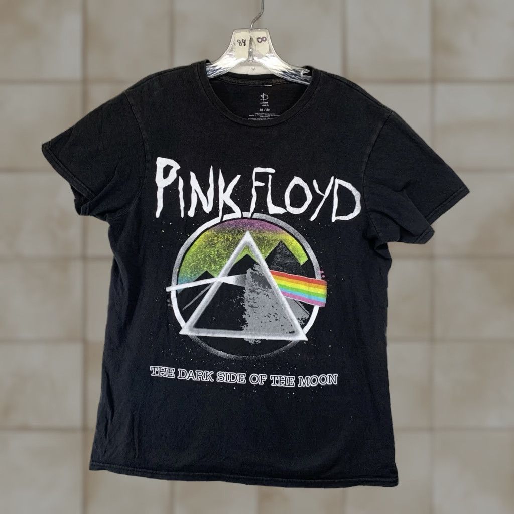 Vintage Pink Floyd Graphic T-Shirt Women's Medium Black 70s Music Rock Cap Sleeve Size M / US 6-8 / IT 42-44 - 1 Thumbnail