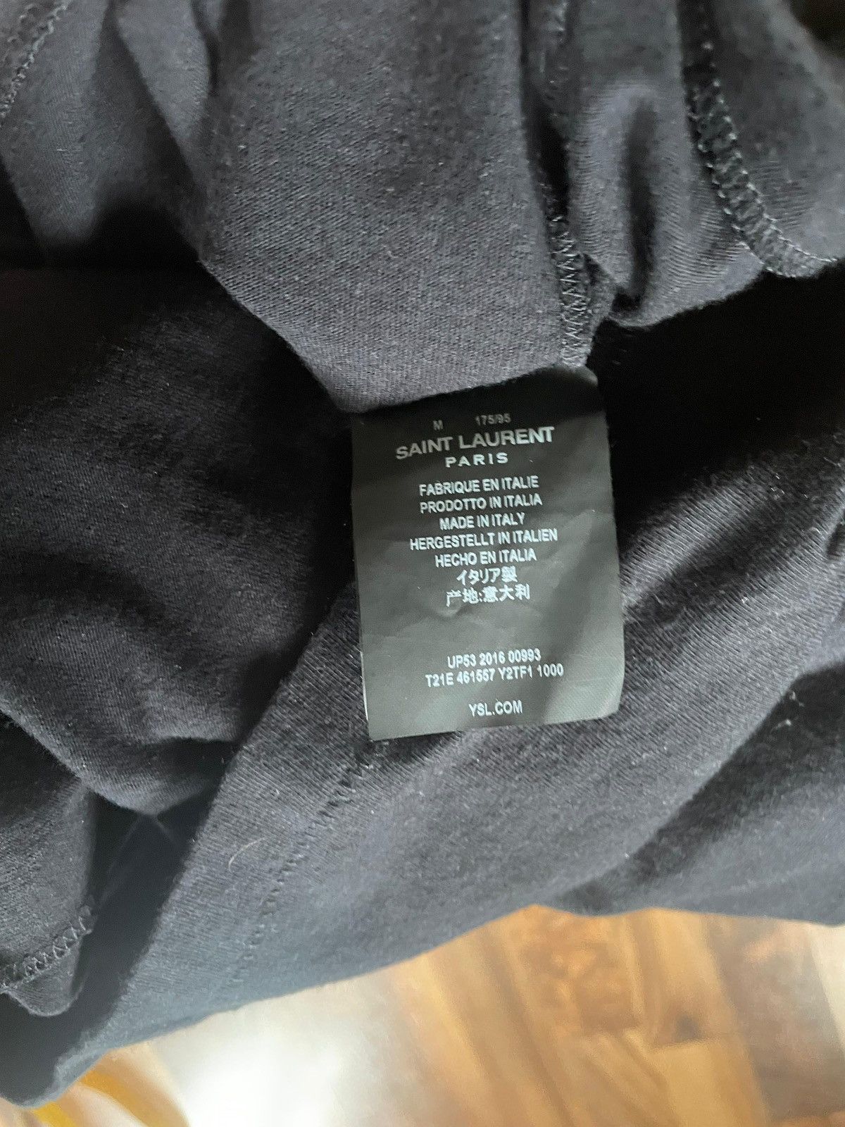 Saint Laurent Paris Saint Laurent Paris FW16 Black T-Shirt Size US M / EU 48-50 / 2 - 6 Thumbnail