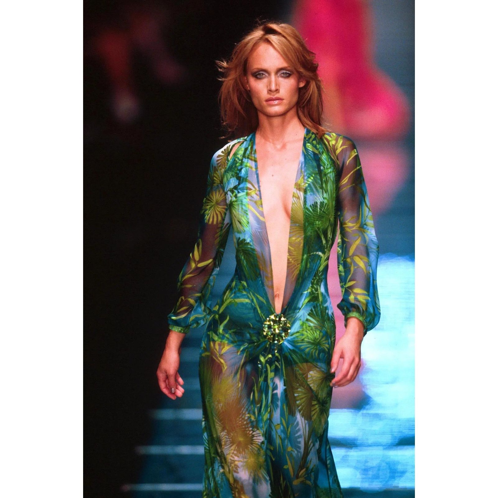 Versace S/S2000 Gianni Versace jungle midi dress Size S / US 4 / IT 40 - 2 Thumbnail