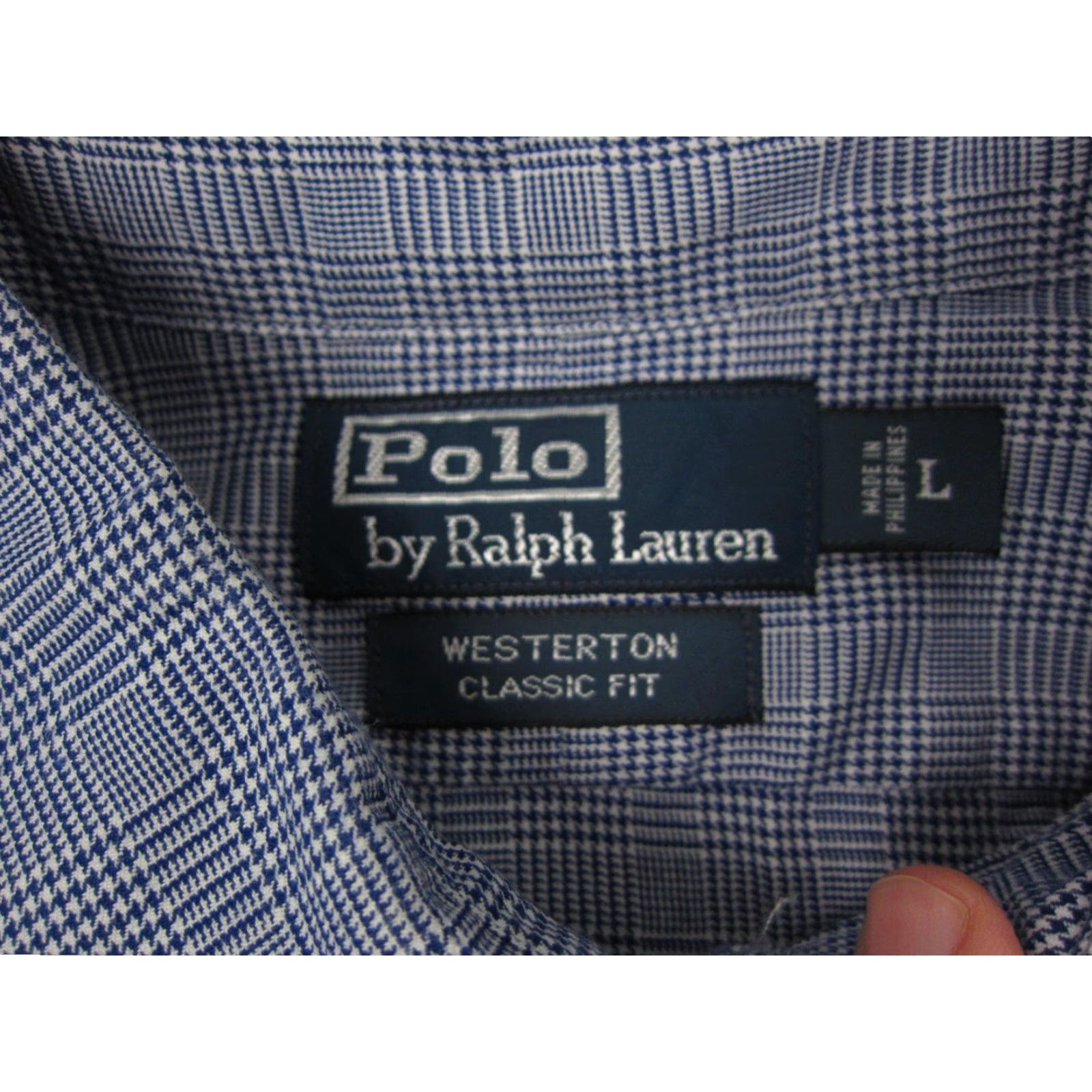 Ralph Lauren VINTAGE Ralph Lauren Shirt Adult Large Blue Yellow Pony Mens Plaid Westerton Size US L / EU 52-54 / 3 - 4 Thumbnail