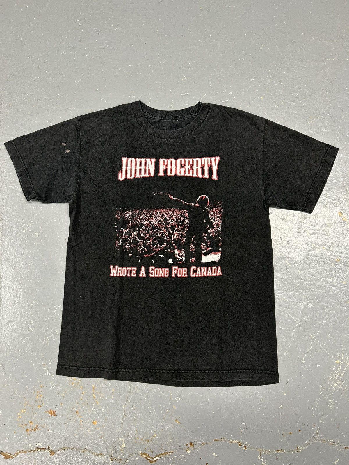Band Tees × Vintage Crazy Vintage 90s Essential Black John Fogerty Band T-Shirt Size US M / EU 48-50 / 2 - 1 Thumbnail