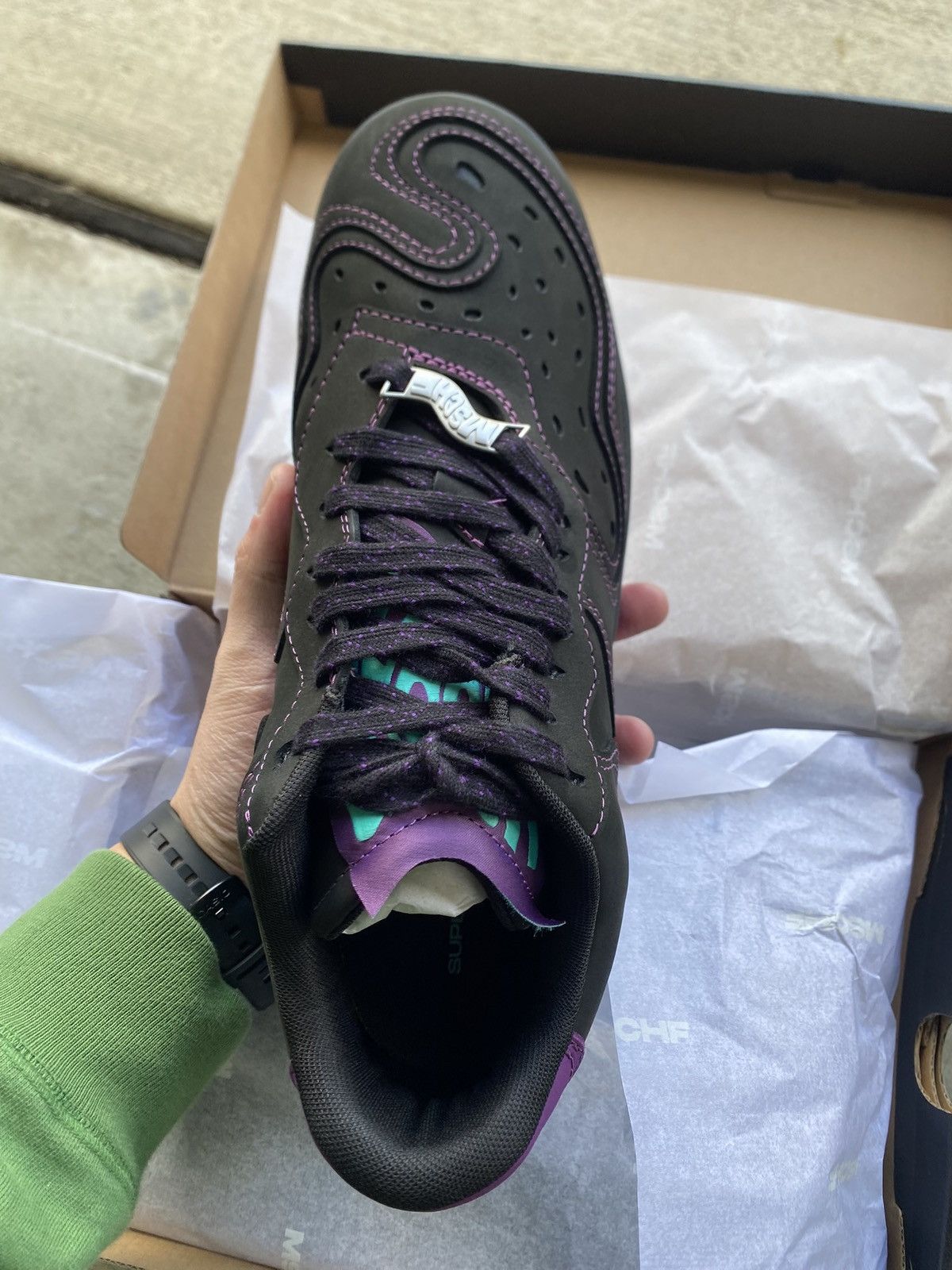 MSCHF MSCHF Super Normal Shoe 2 Black Purple Size US 11 / EU 44 - 6 Thumbnail