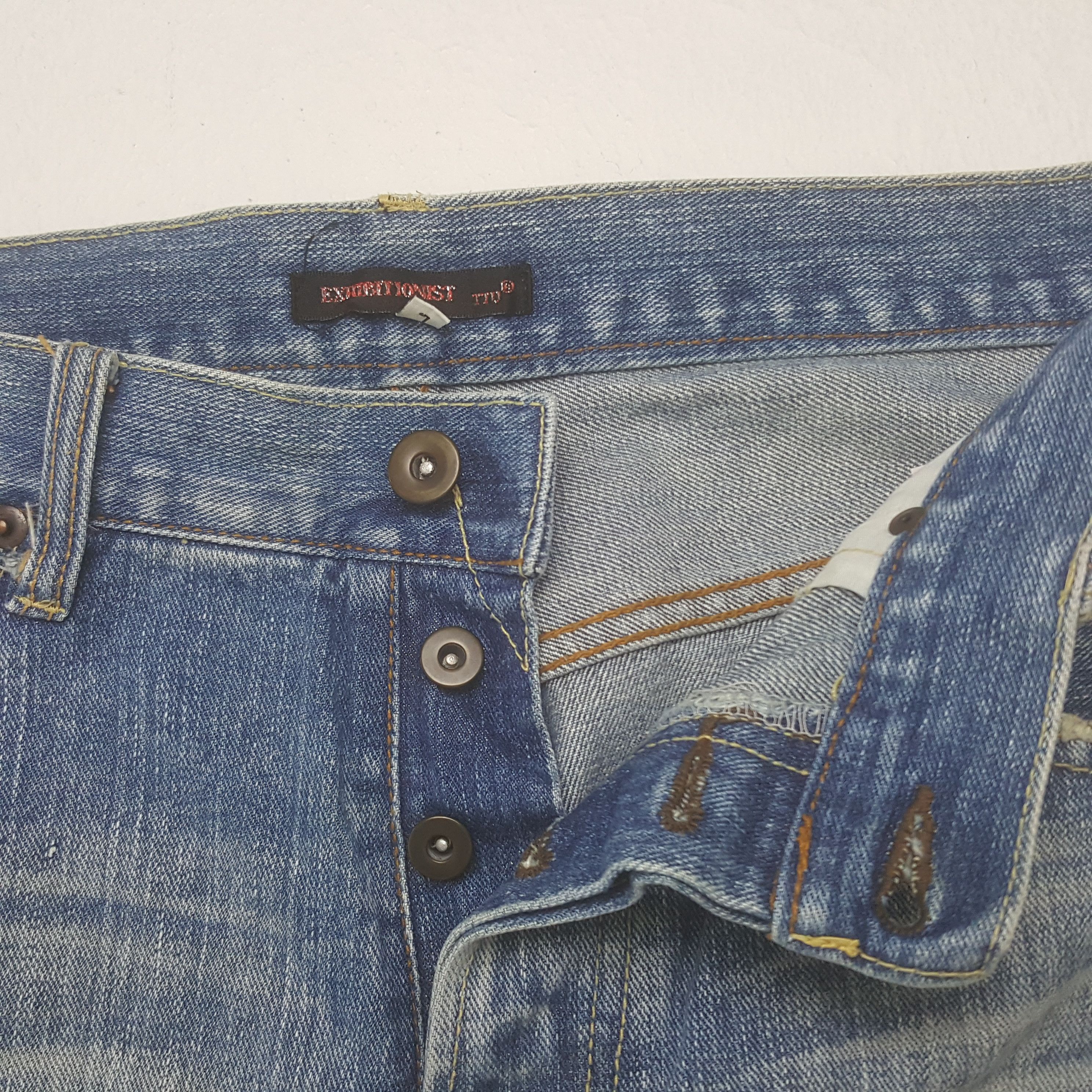 Japanese Brand Vintage Exribitionist Japanese Patchwork Denim Jeans Size US 32 / EU 48 - 7 Thumbnail