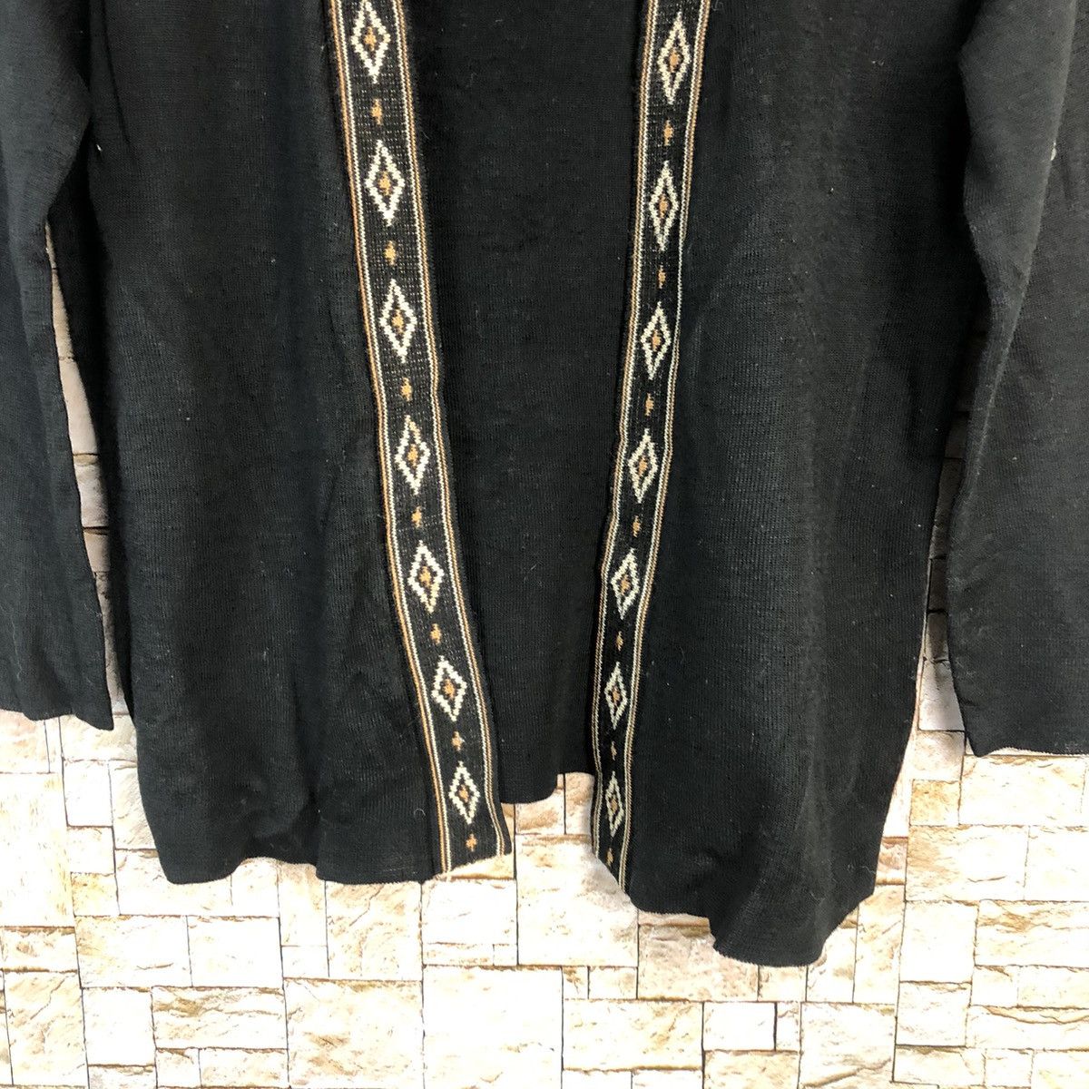 Homespun Knitwear × Japanese Brand Ladies Fashion vintage japan Black Cardigan Knitwear #A862 Size M / US 6-8 / IT 42-44 - 6 Thumbnail