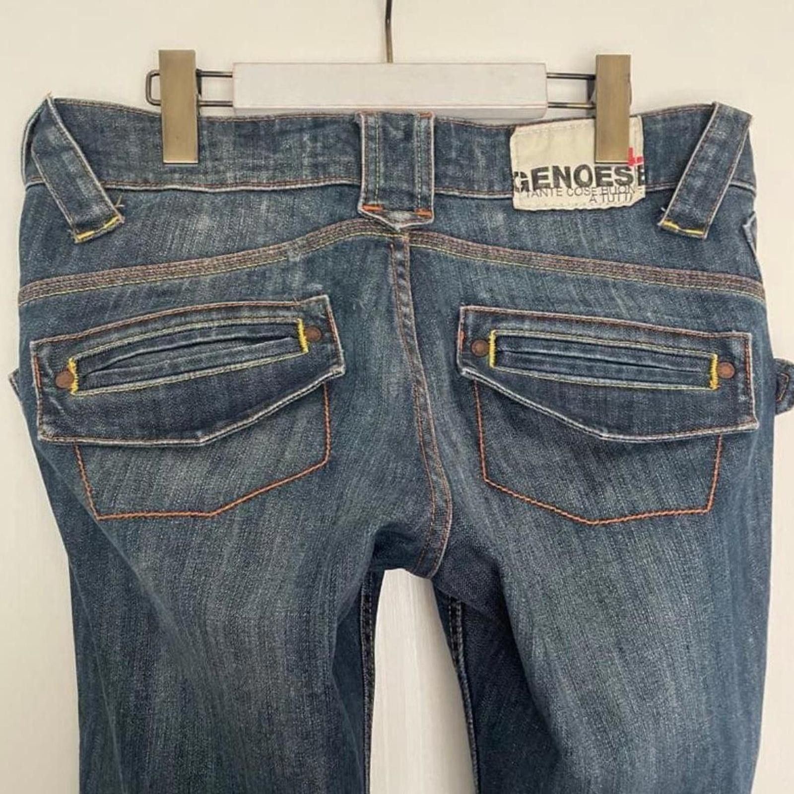 Other Low rise unique 2000s grunge mid wash denim jeans Size 32" / US 10 / IT 46 - 5 Thumbnail