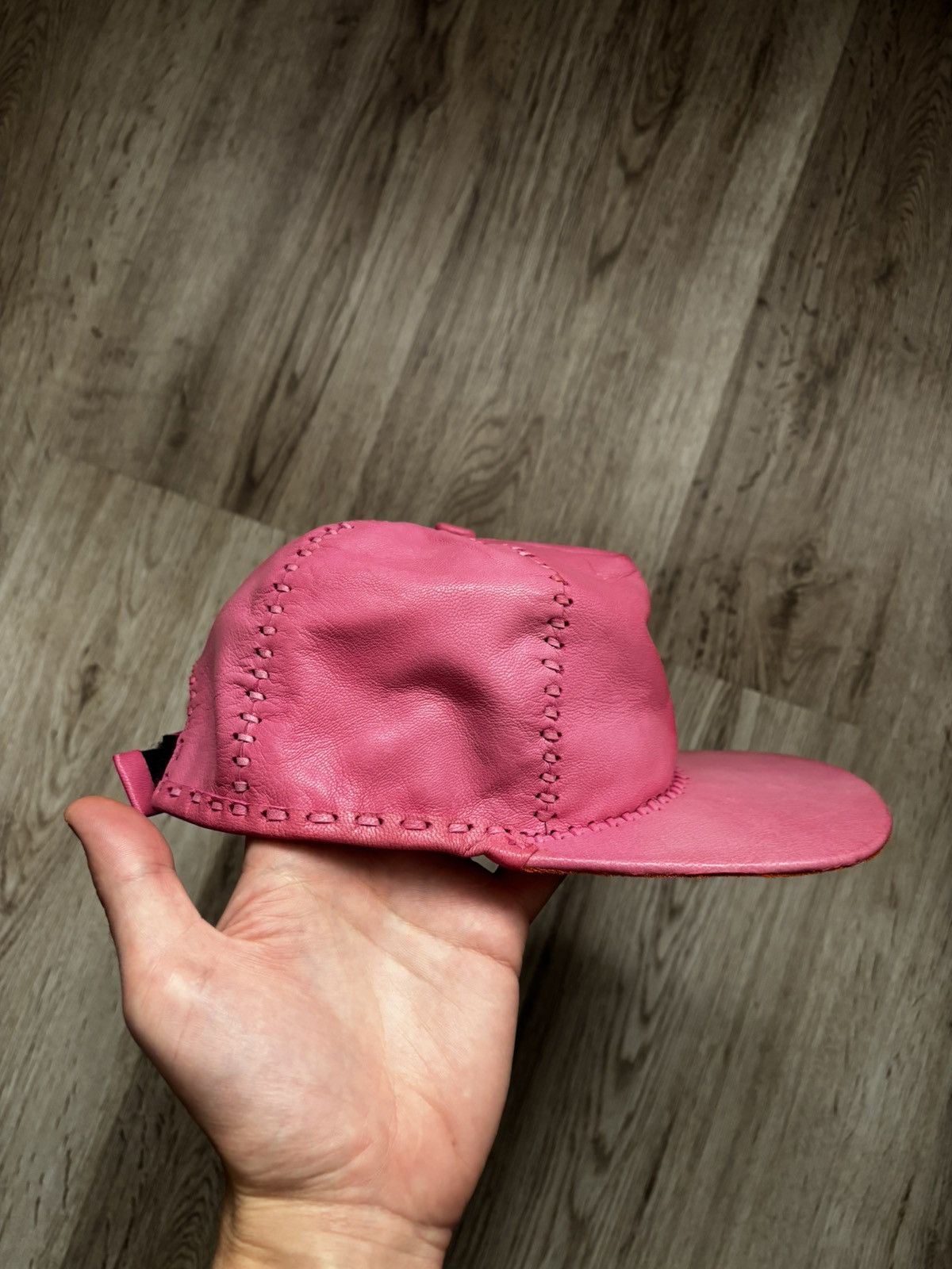 Other Pink Handmade Leather Cap Size ONE SIZE - 24 Thumbnail