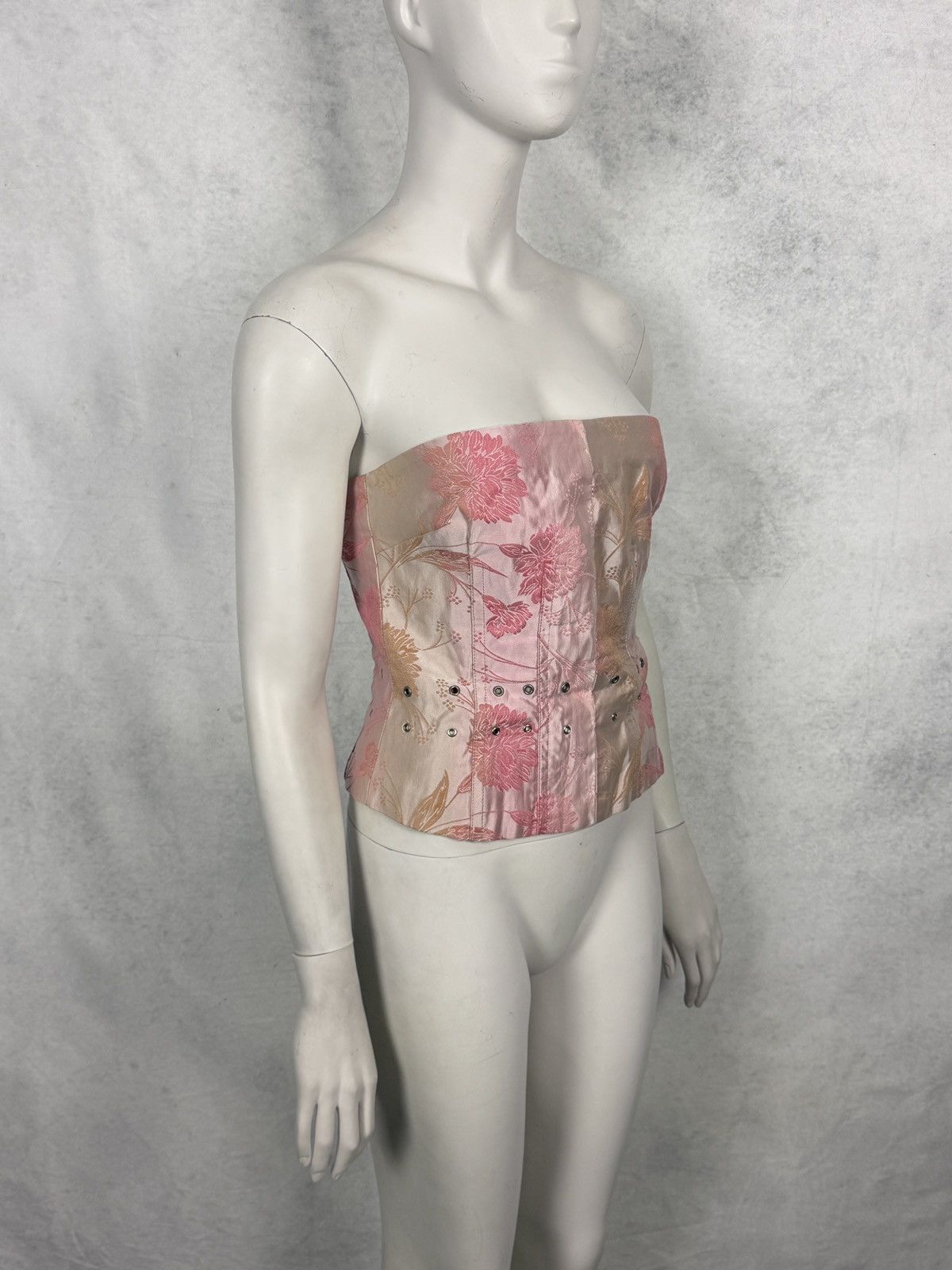 Gianfranco Ferre Gianfranco Ferre 1990’s Floral Satin Embroidered Corset Size M / US 6-8 / IT 42-44 - 6 Thumbnail