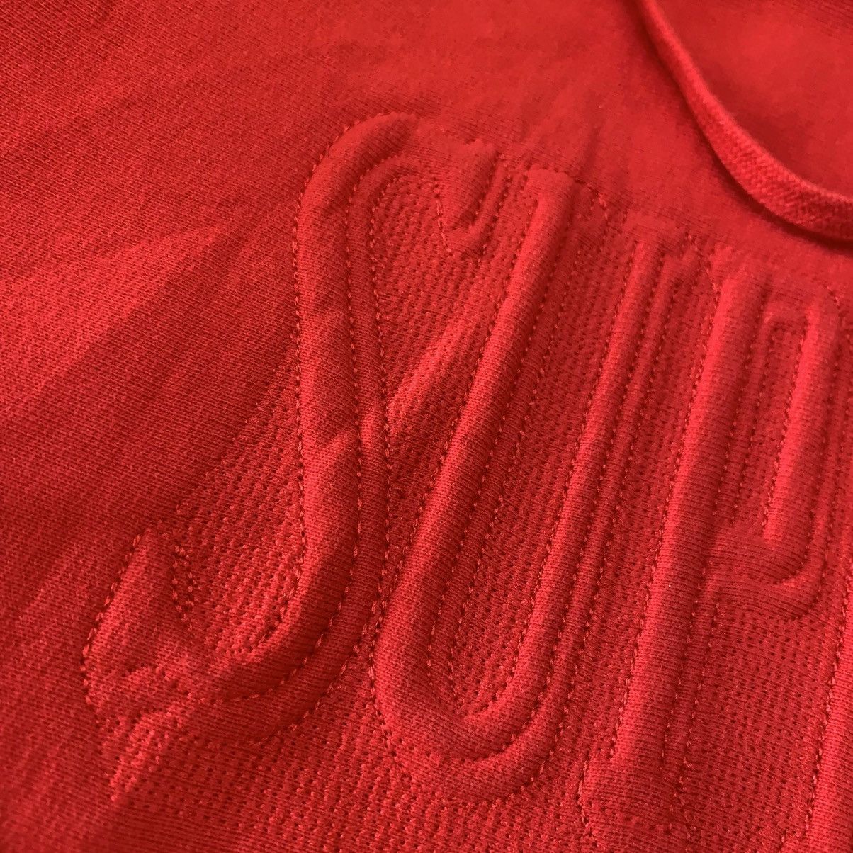 Supreme Supreme FW16 Red on Red Embroidery Reverse Weave Hoodie Size US L / EU 52-54 / 3 - 3 Thumbnail