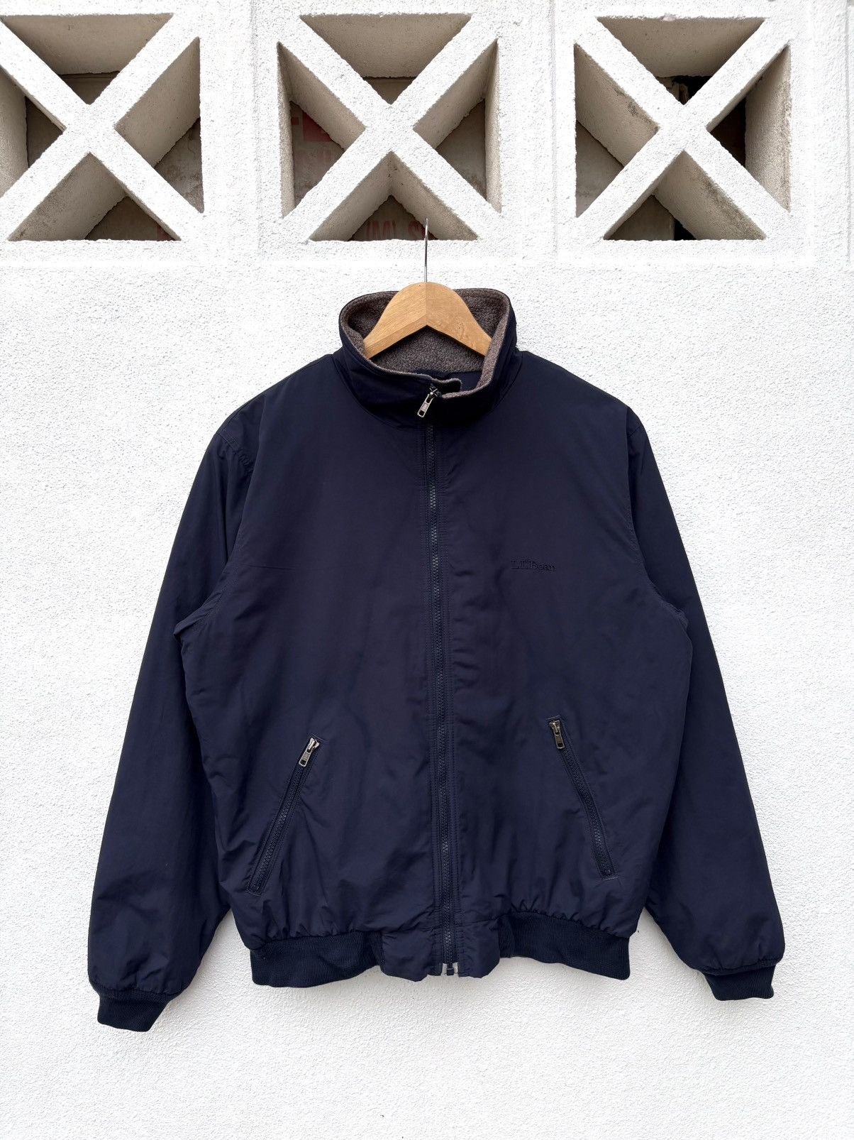 L.L. Bean Vintage L.L. Bean Nylon Fleece Lined Warm Up Jacket Size US S / EU 44-46 / 1 - 1 Thumbnail
