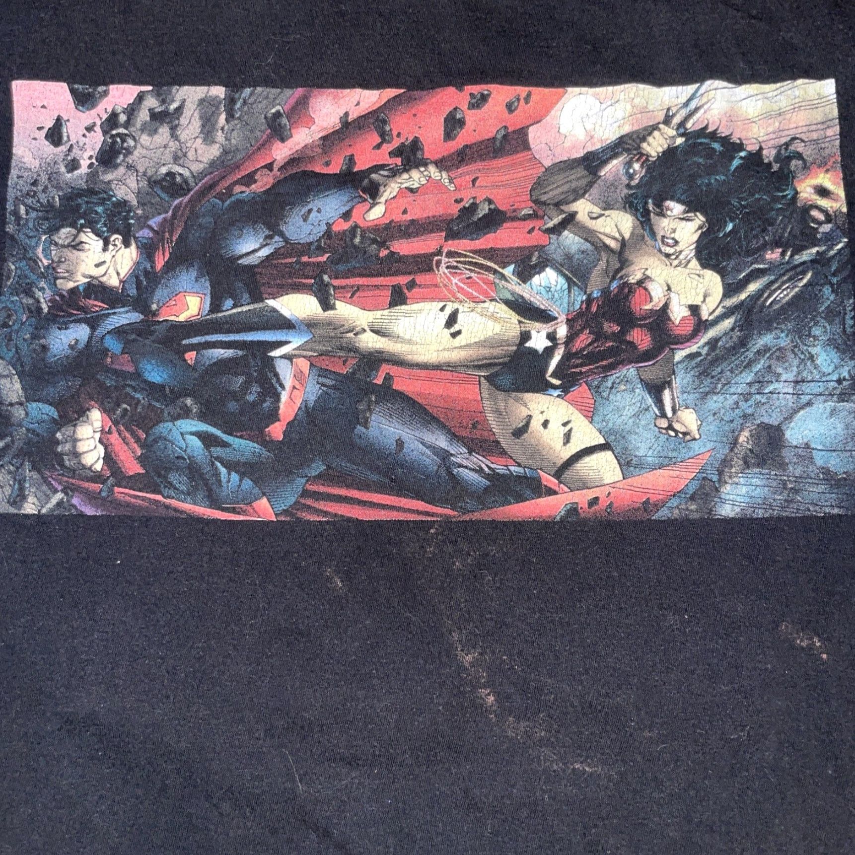 Vintage **Justice League T-Shirt Black Medium Superman 19x26** User: **Black Justice League T-Shirt Medium Superman 19x26** Size M / US 6-8 / IT 42-44 - 4 Thumbnail