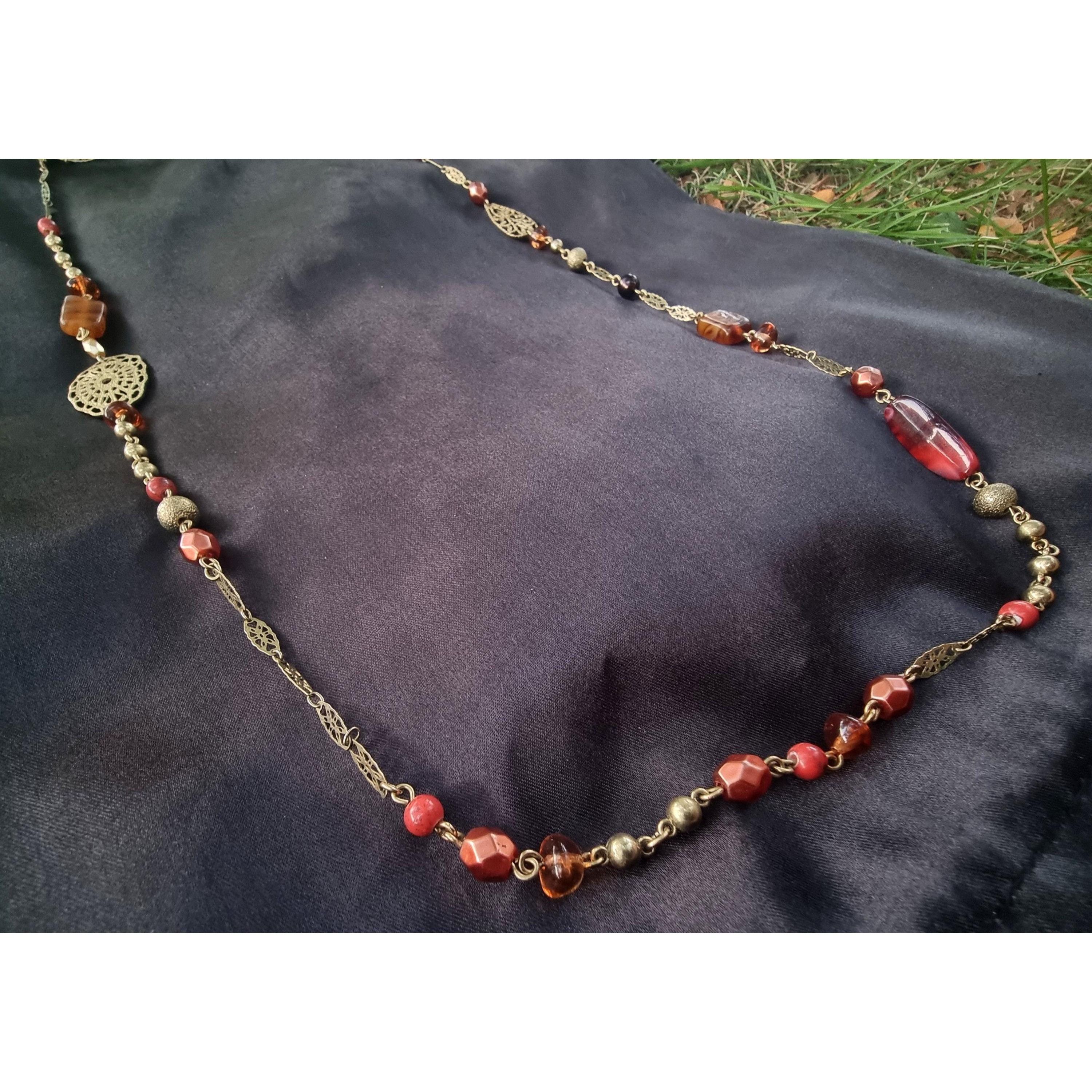 Vintage Vintage AVON Beaded Necklace Gold Tone Size ONE SIZE - 3 Thumbnail