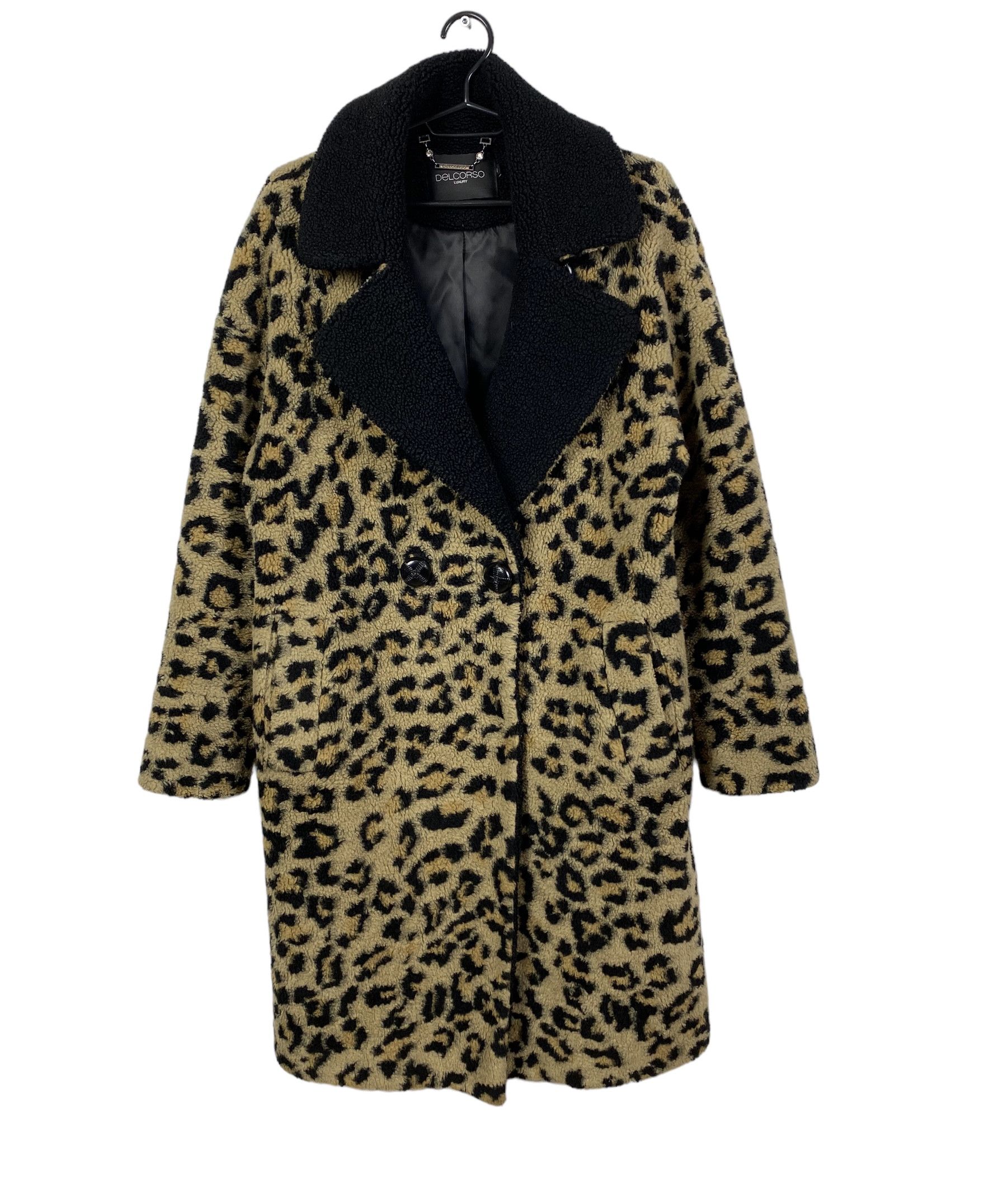 Designer Delcorso Luxury Leopard Printed Coat Leather Fringed size 42 Size M / US 6-8 / IT 42-44 - 12 Thumbnail