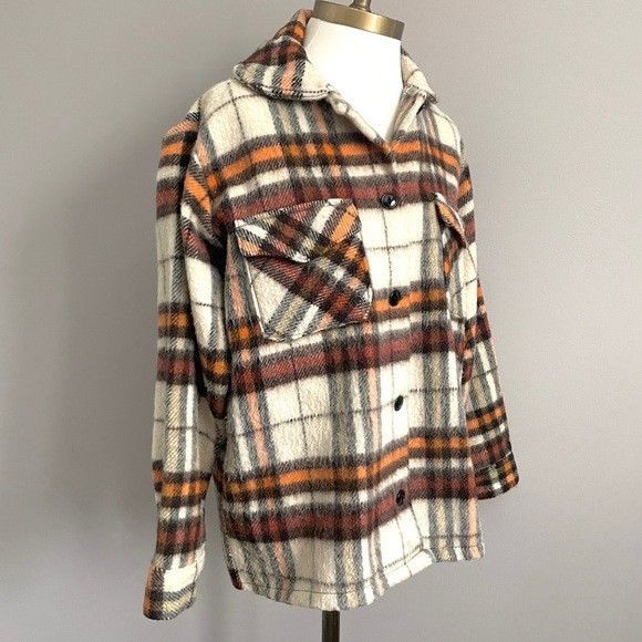 Vintage Vintage Plaid Wool Bell Shirt Light Jacket / Shacket Size M / US 6-8 / IT 42-44 - 4 Thumbnail