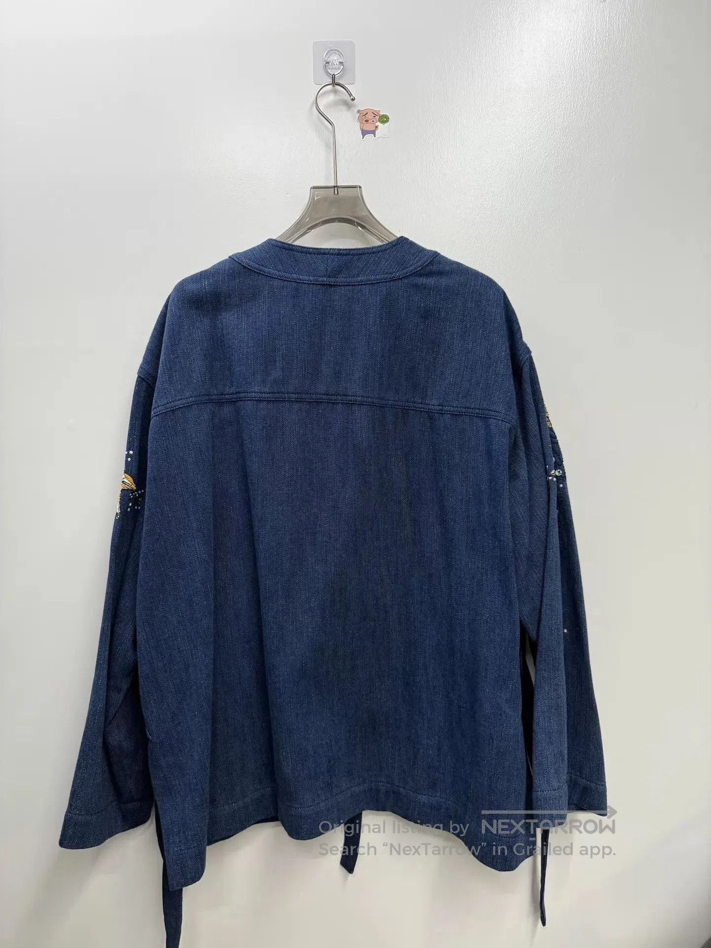 Valentino Blue Embroidered Tie-Front Light Jacket. Size US M / EU 48-50 / 2 - 4 Thumbnail