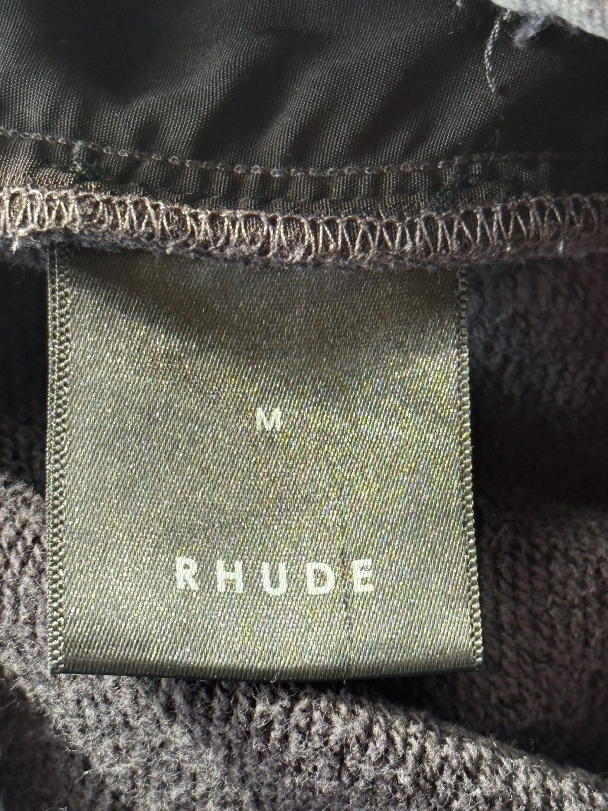 Rhude Black and Gray Cargo Sweatpants