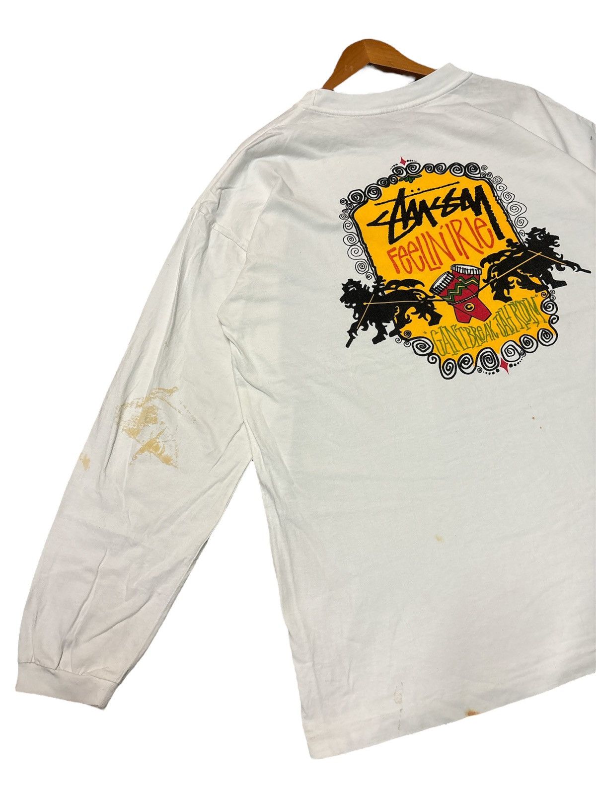 Stussy 💥RARE💥VINTAGE STUSSY FEELIN IRIE LONGSLEEVE 🔥 Size US XL / EU 56 / 4 - 2 Thumbnail