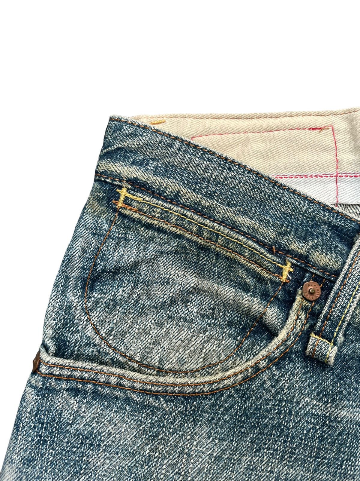 Fake London Genius Fake London Genuis Distresed Denim Size US 33 - 6 Thumbnail
