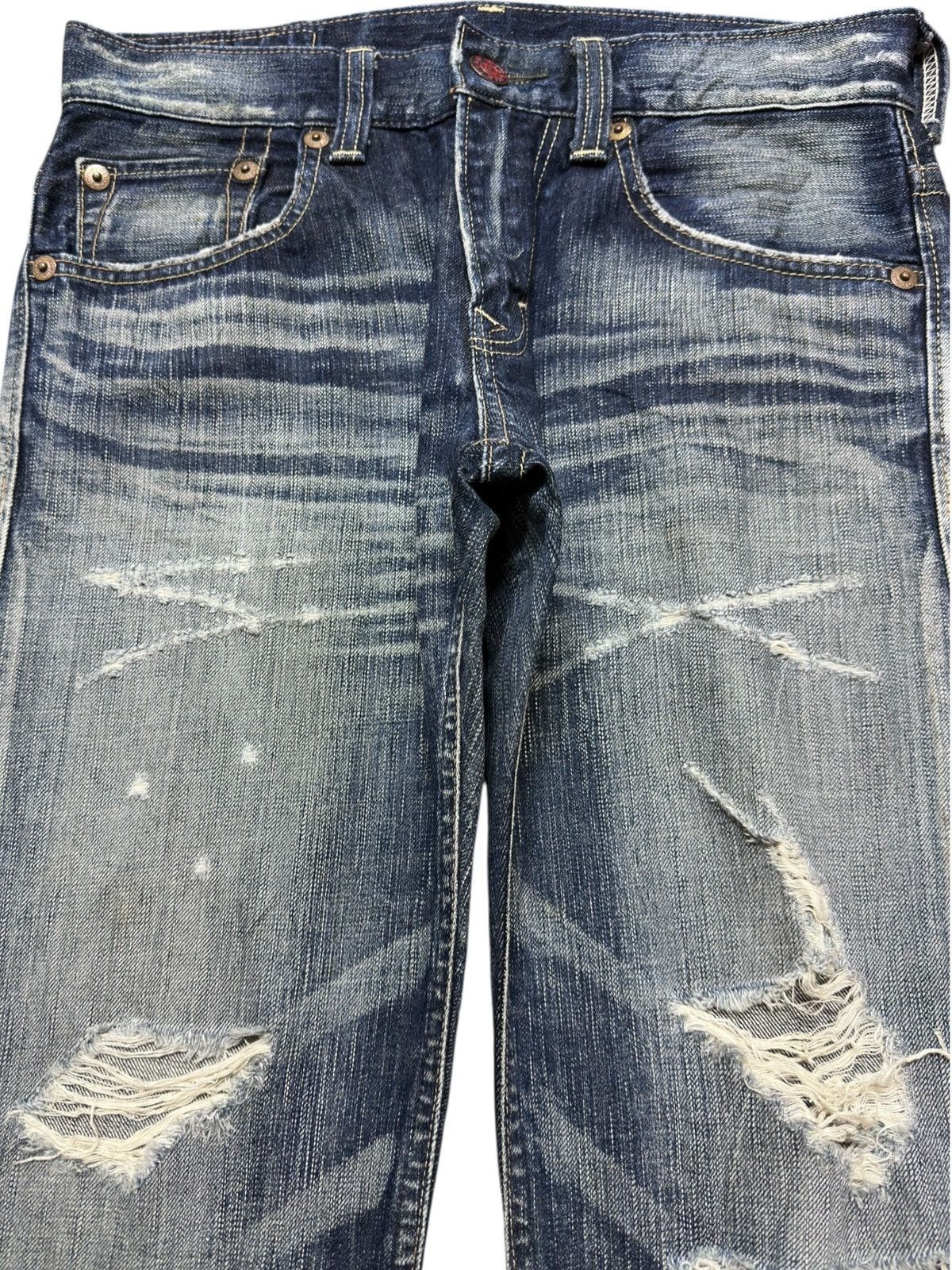 Edwin Vintage Edwin 503 Bluetrip Flare Bootcut Distressed Denim Size US 31 - 2 Thumbnail