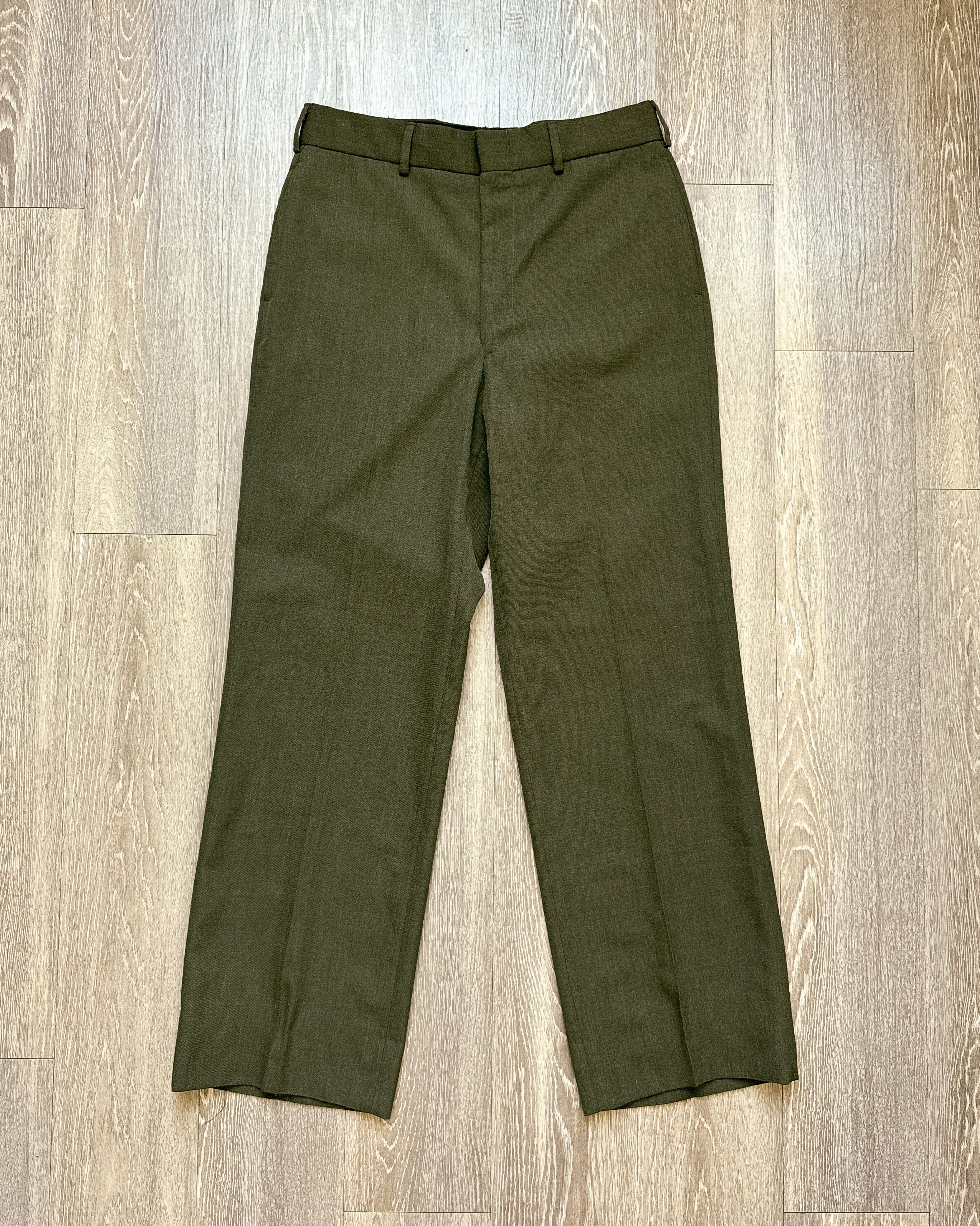 Vintage Vintage Defense Logistic Agency Army Green Gabardine Trouser Size US 30 / EU 46 - 1 Thumbnail