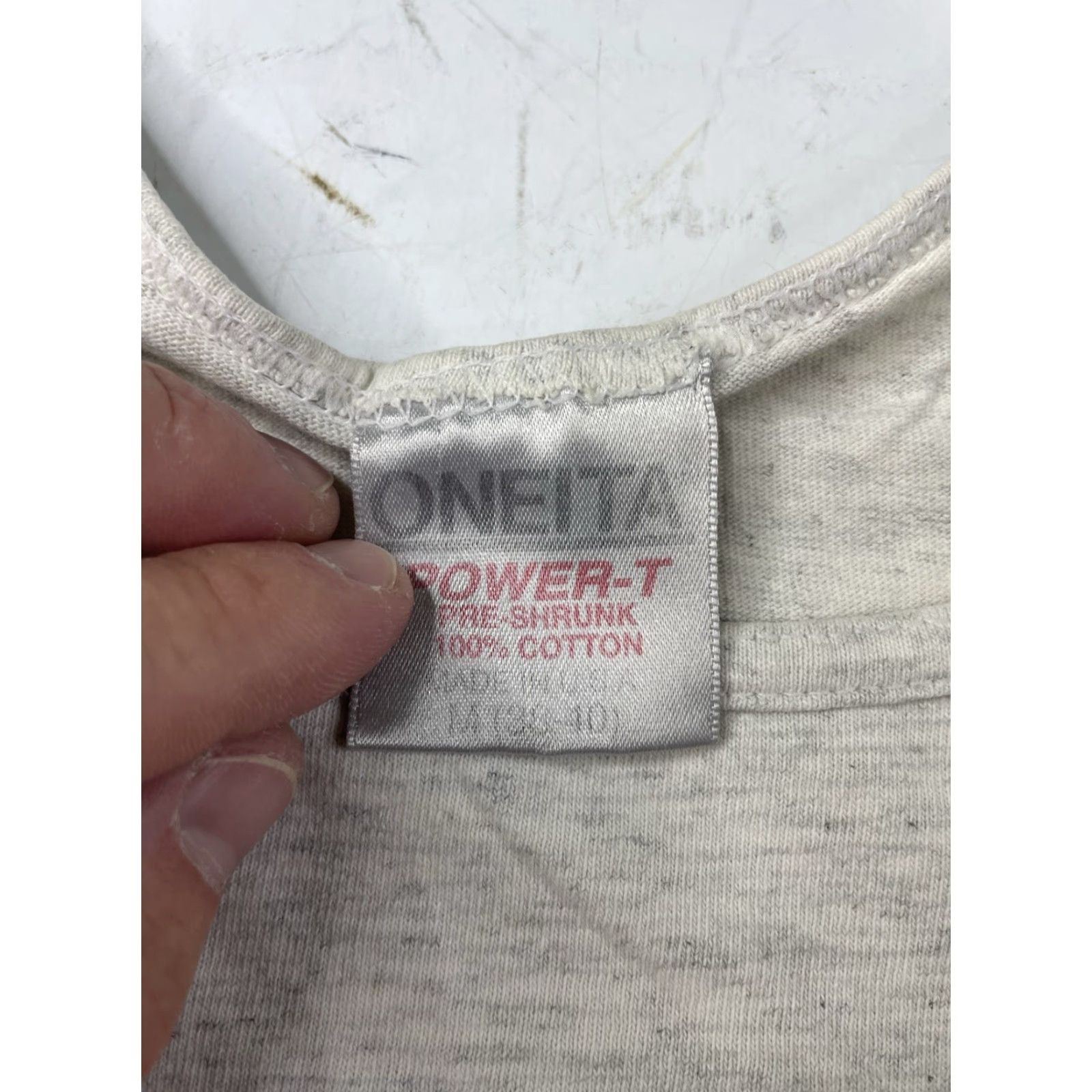 Vintage VINTAGE Oneita USMC Tank top Shirt Bulldog Size Medium Marines Body Building Tough Gray Cotton Short Sleeve T-Shirt Mens 90s Theme Marine Size US M / EU 48-50 / 2 - 3 Thumbnail