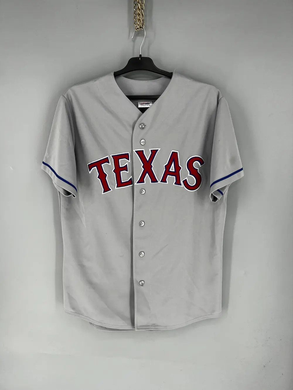 Majestic Texas Rangers MLB Majestic Cool Base plain spellout jersey Size US M / EU 48-50 / 2 - 1 Thumbnail