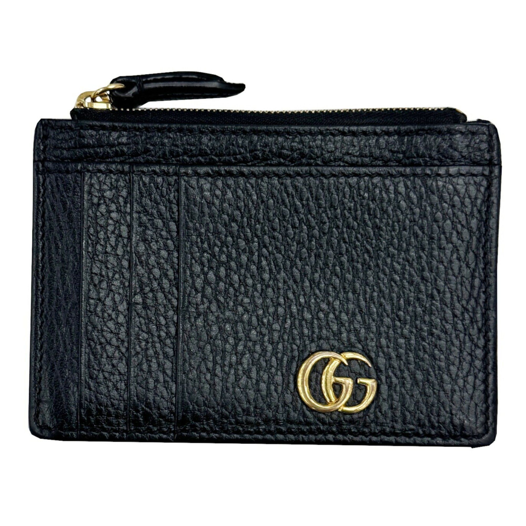 GUCCI GG Marmont Fragment Case (574804) in Black Wallet