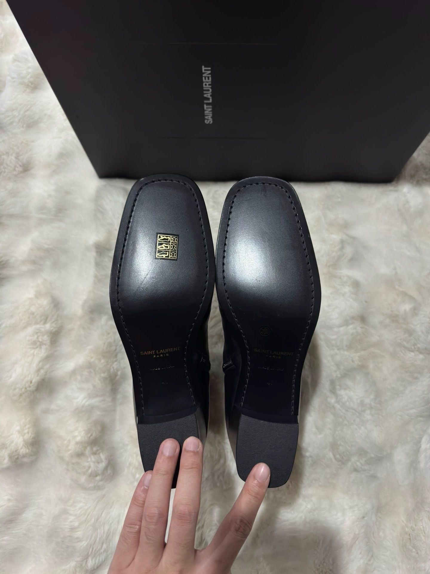 Saint Laurent Paris Saint Laurent YSL black and gold show boots for men Size US 8 / EU 41 - 4 Thumbnail