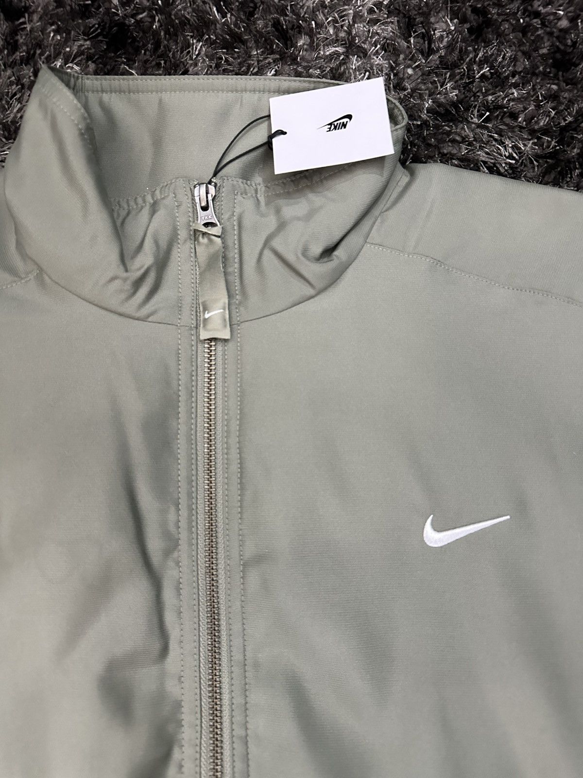 Nike Nike Oversized Solo Swoosh Satin Bomber Jacket Light Army Size US S / EU 44-46 / 1 - 7 Thumbnail