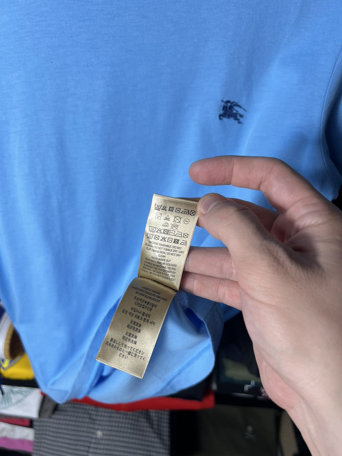 Burberry 👕 Burberry London England Logo T-Shirt — Light Blue — Size S Size US S / EU 44-46 / 1 - 9 Thumbnail
