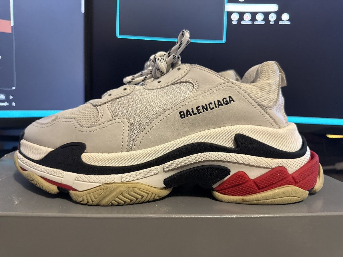 Balenciaga Balenciaga Triple S Gray/White/Red/Black Size US 7 / EU 40 - 3 Thumbnail