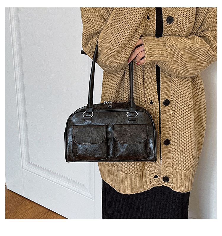 Japanese Brand Retro Small Double Pockets Shoulder Bag Size ONE SIZE - 6 Thumbnail