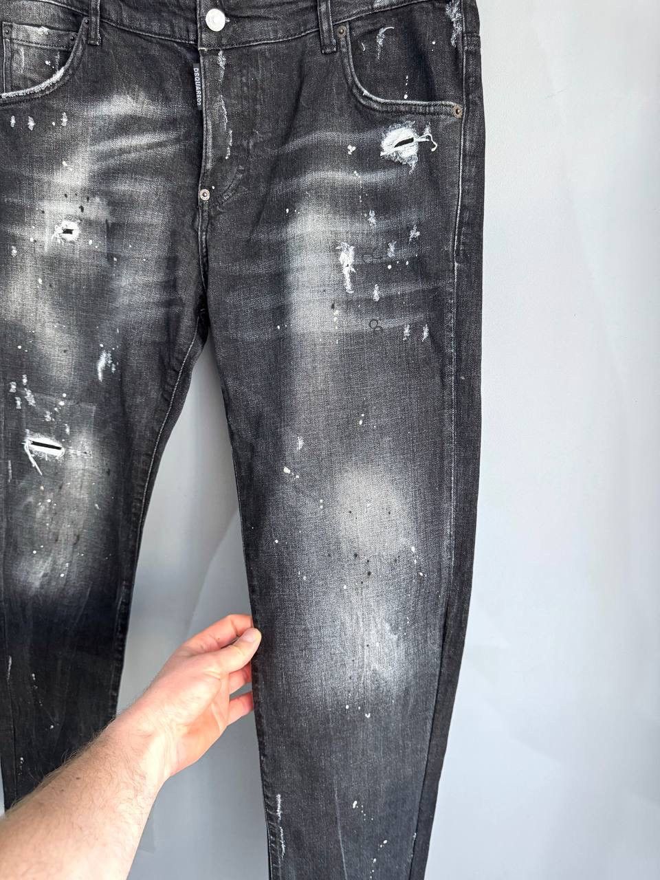 Dsquared2 Dsquared2 Black Distressed Men's Slim Jeans Size 56 W36 L32 Size US 36 / EU 52 - 8 Thumbnail