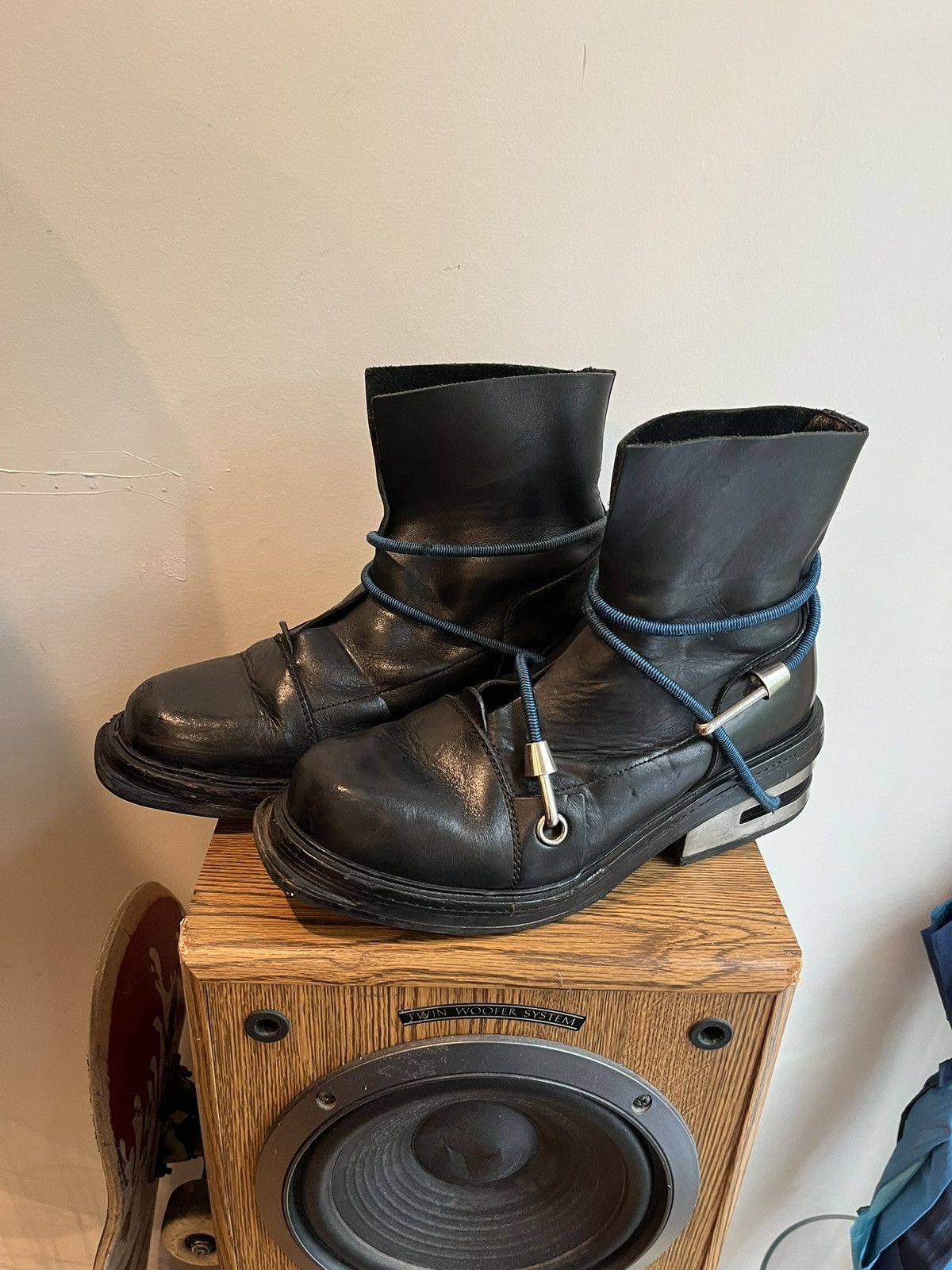 Dirk Bikkembergs Dirk Bikkembergs - Steel Heel Bungee Cord Boots Size US 10 / EU 43 - 1 Thumbnail