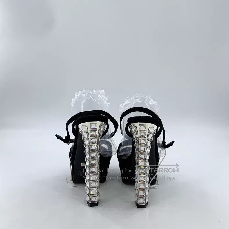 Gucci Gucci Black waterproof platform with buckle, diamond-encru Size US 4.5 / IT 34.5 - 4 Thumbnail