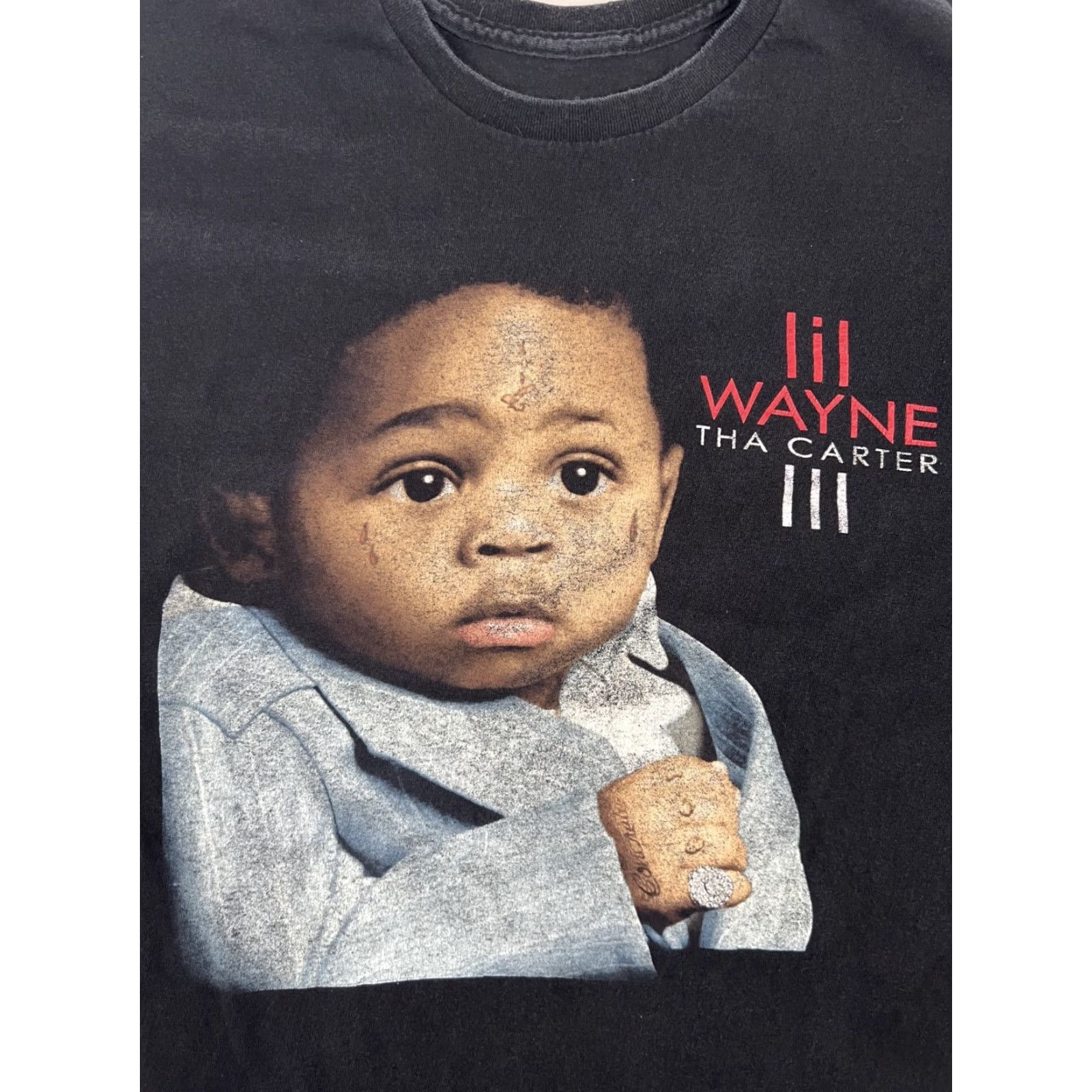 Vintage Lil Wayne "Tha Carter 3" T-Shirt Men Medium Black Cotton Crew Neck Graphic Print Logo Retro Hip Hop Band Gildan 5000 Limited Edition 2020s Shine Size US M / EU 48-50 / 2 - 2 Thumbnail